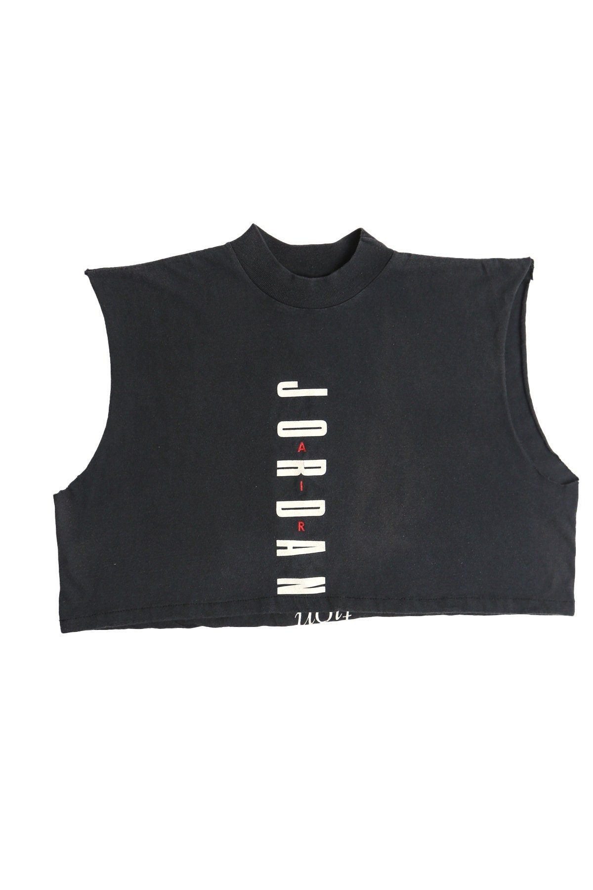 Jordan basketball cropped t-shirt shirt black sleeveless y2k