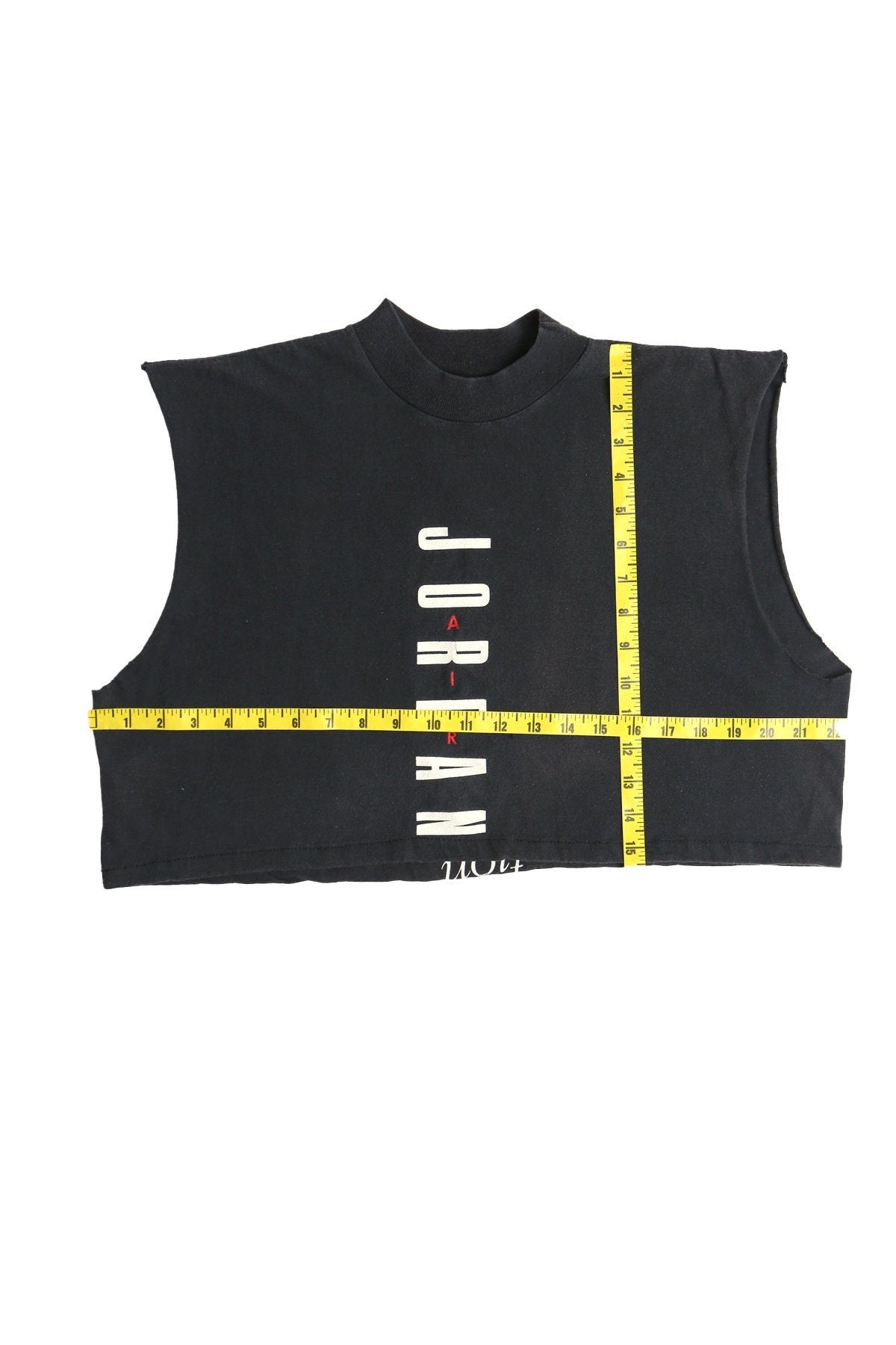 Jordan basketball cropped t-shirt shirt black sleeveless y2k