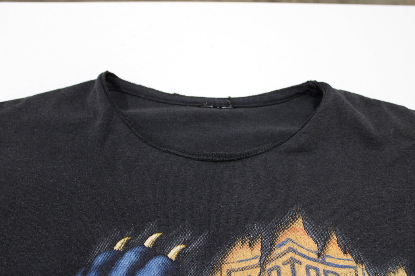 Harley davidson tank top t-shirt black 3d emblem vintage pantera 1991 cut off