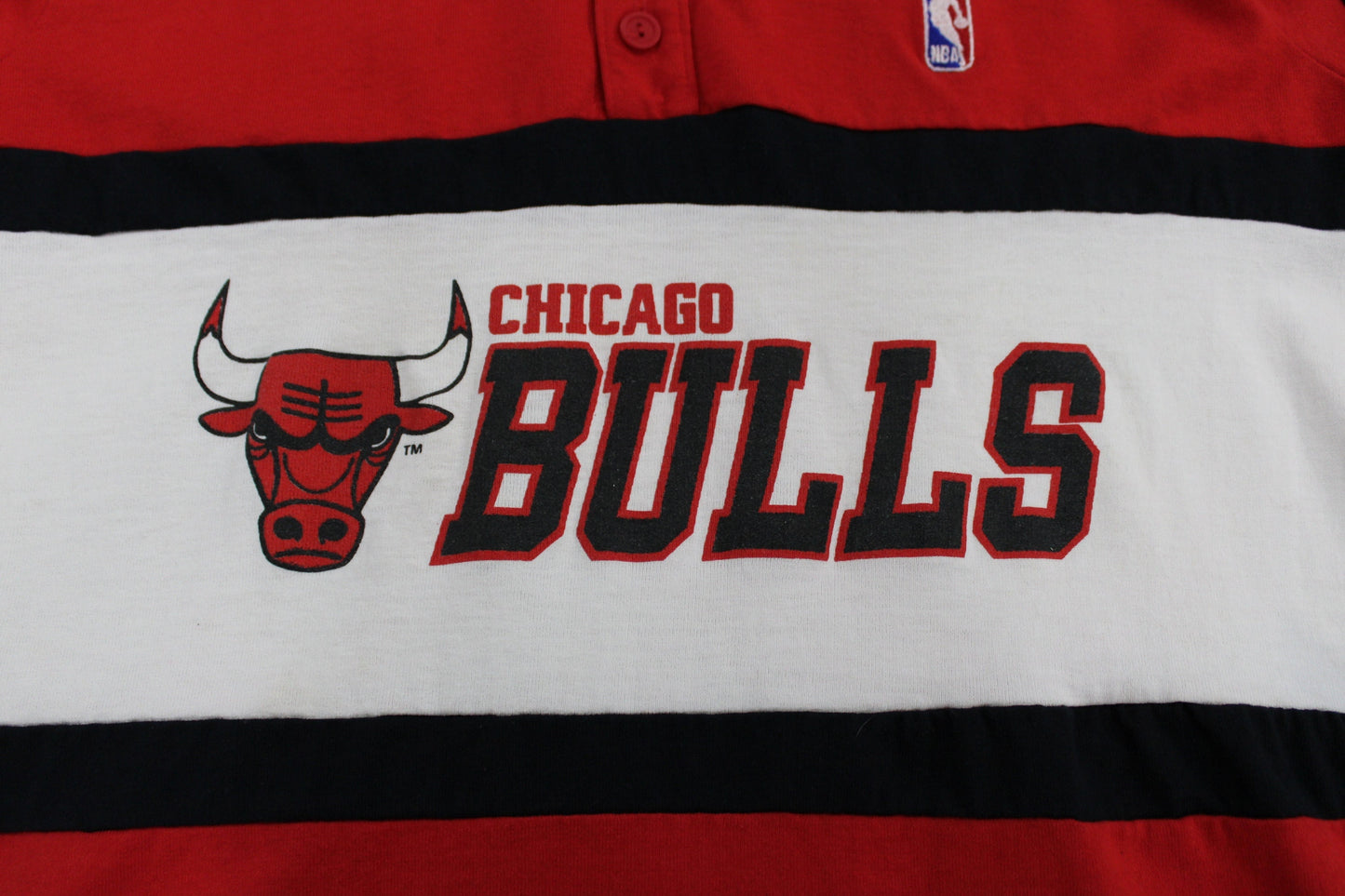 Chicago bulls basketball nba long sleeve red shirt nutmeg label made in usa vintage rare