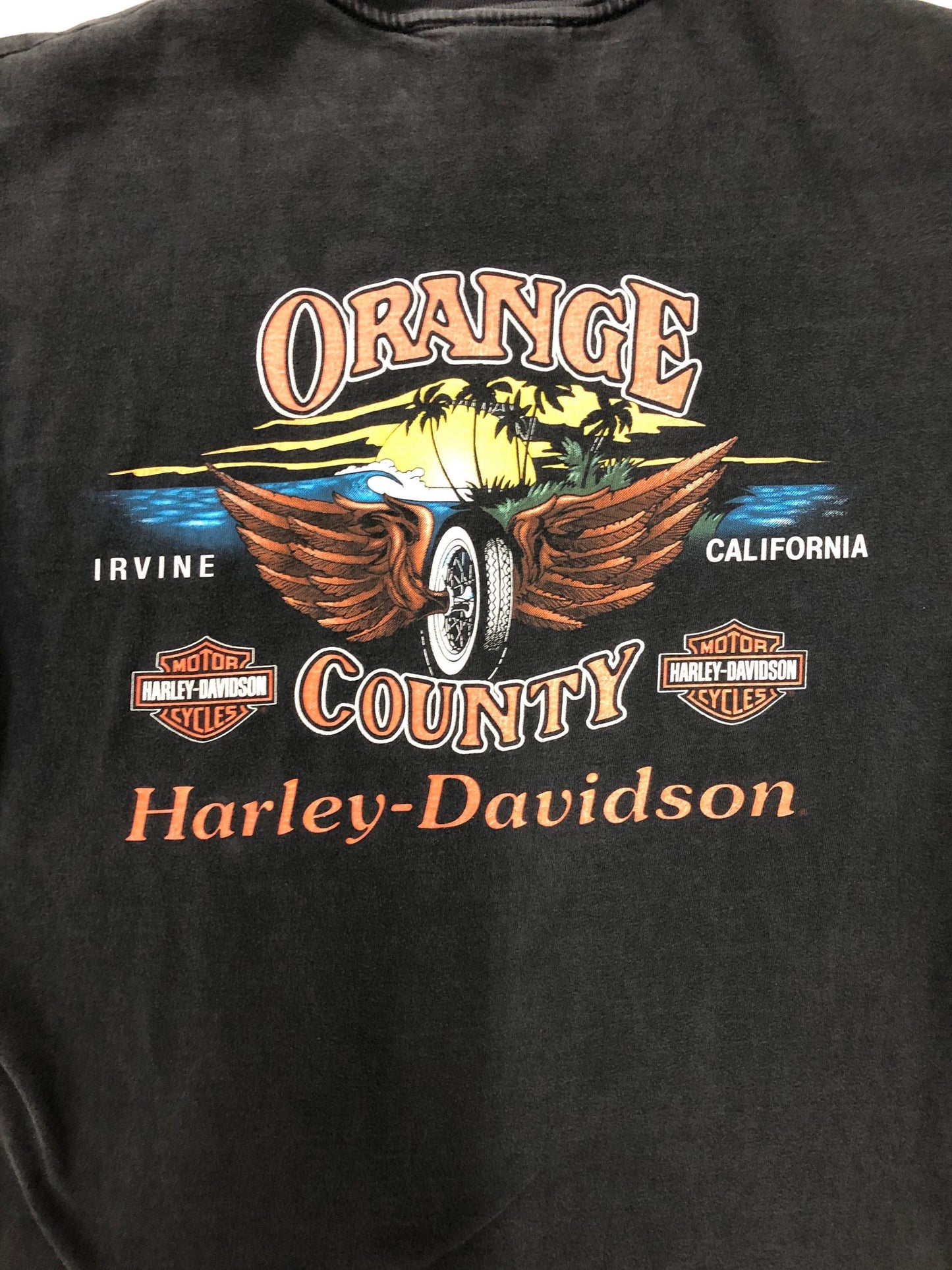 Black biker engine motorcycle hanes label irvine orange county twin cam 88 fathead t-shirt harley davidson