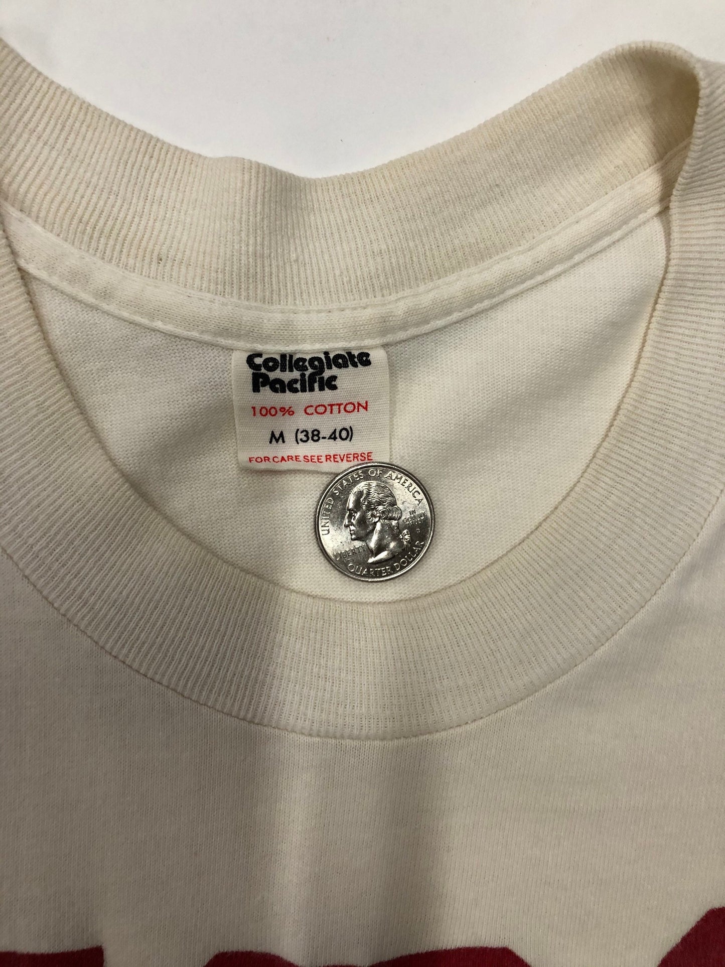 Southern university california collegiate pacific white t-shirt track usc vintage