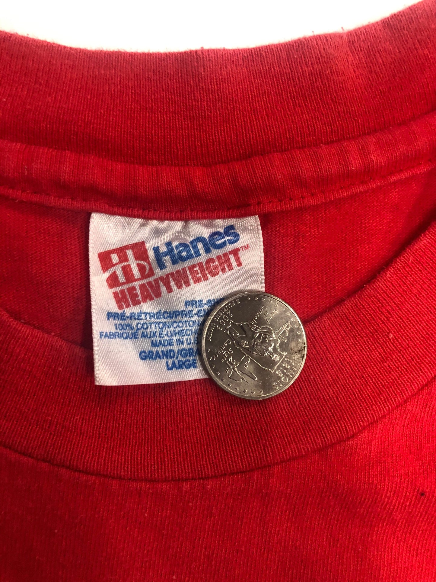 Made in usa vintage hanes label nba team hanes red t-shirt chicago bulls