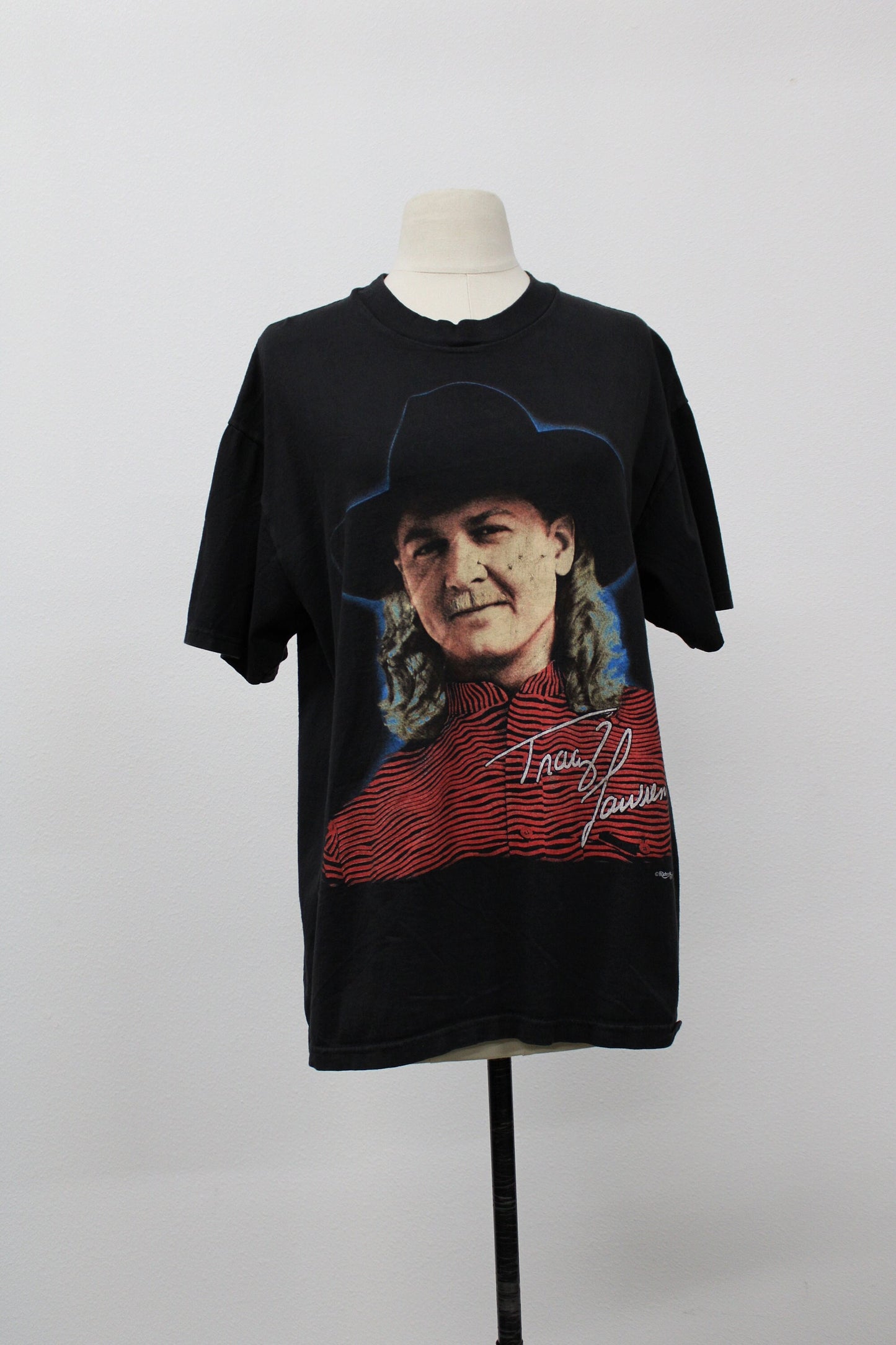 Tracy lawrence country music tour black concert vintage t-shirt western graphic usa