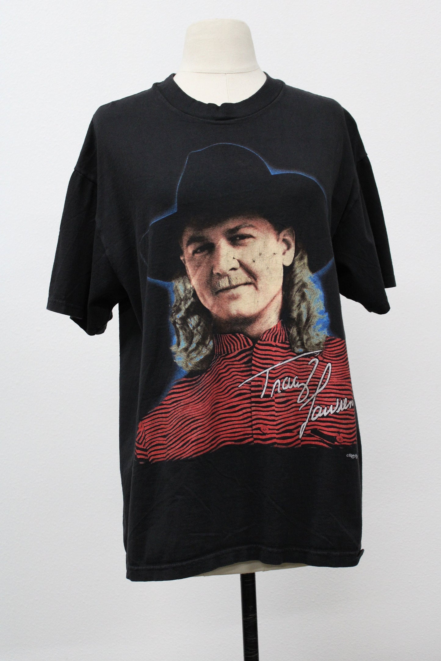 Tracy lawrence country music tour black concert vintage t-shirt western graphic usa