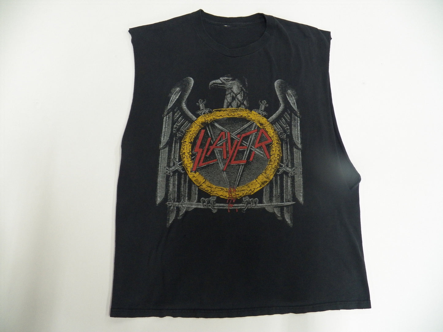 Black tank top slayer rock eagle swords