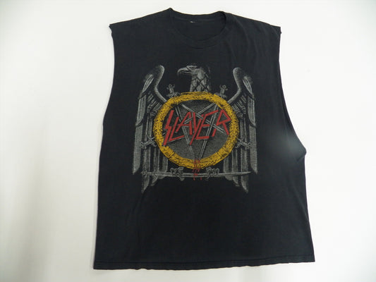 Black tank top slayer rock eagle swords