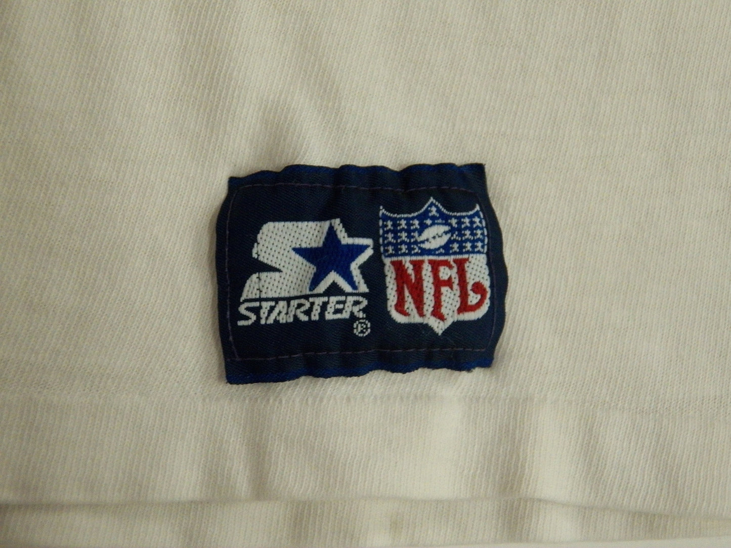 Patriots nfl 1985 afc champions white vintage t-shirt starter made in usa rn 67879