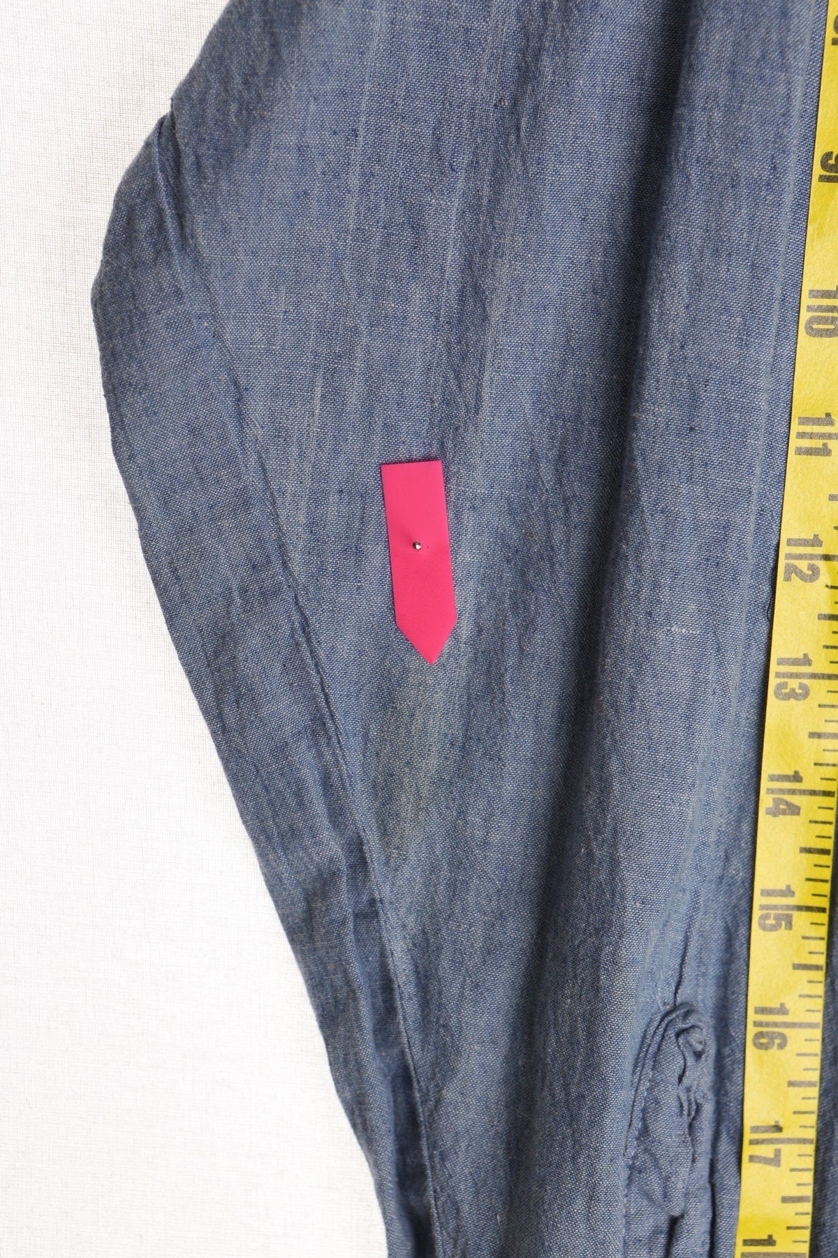 Vintage work shirt 70's 60's blue button utility prison men