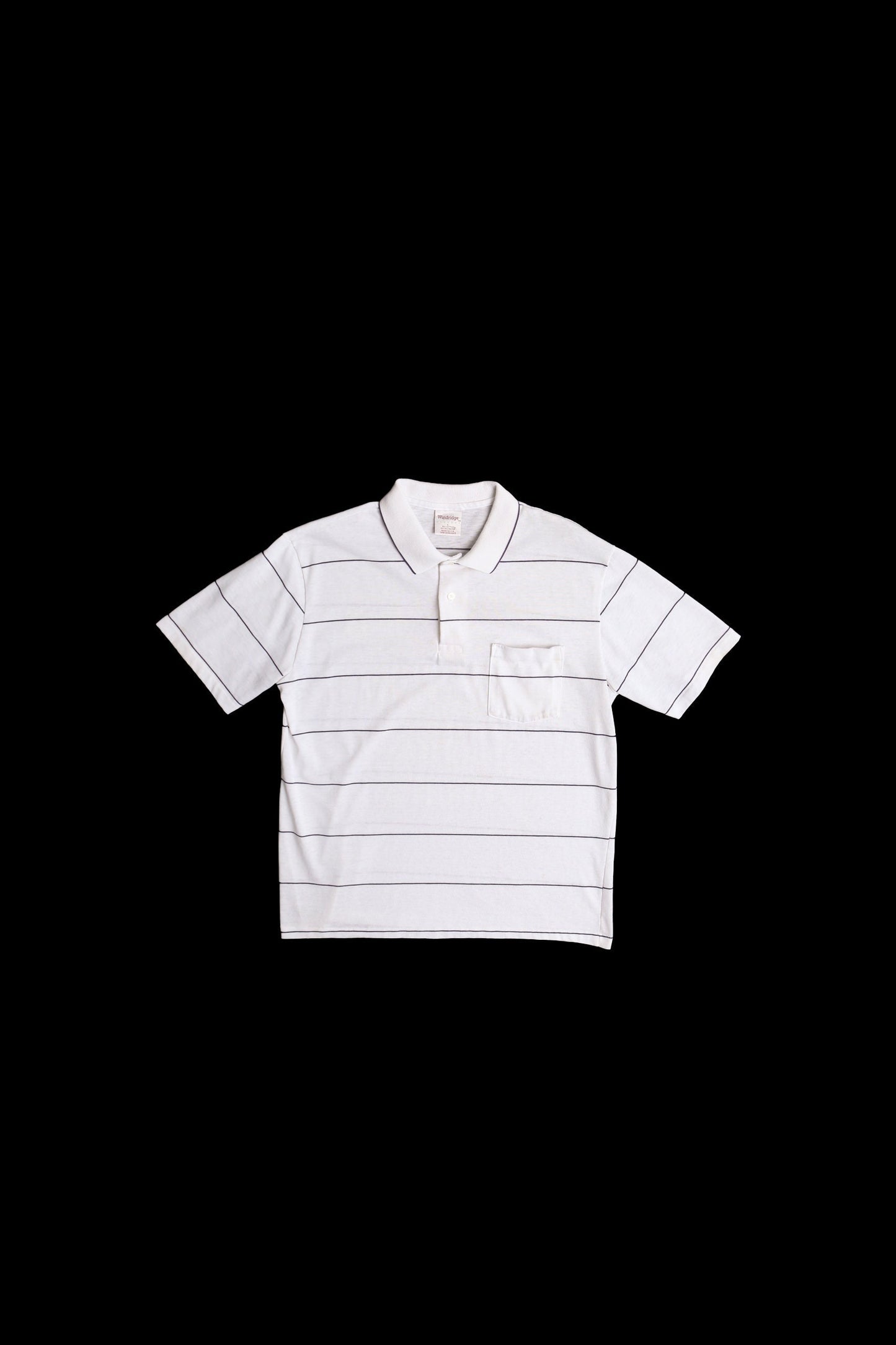 Polo golf tennis striped shirt white men 90's y2k windridge