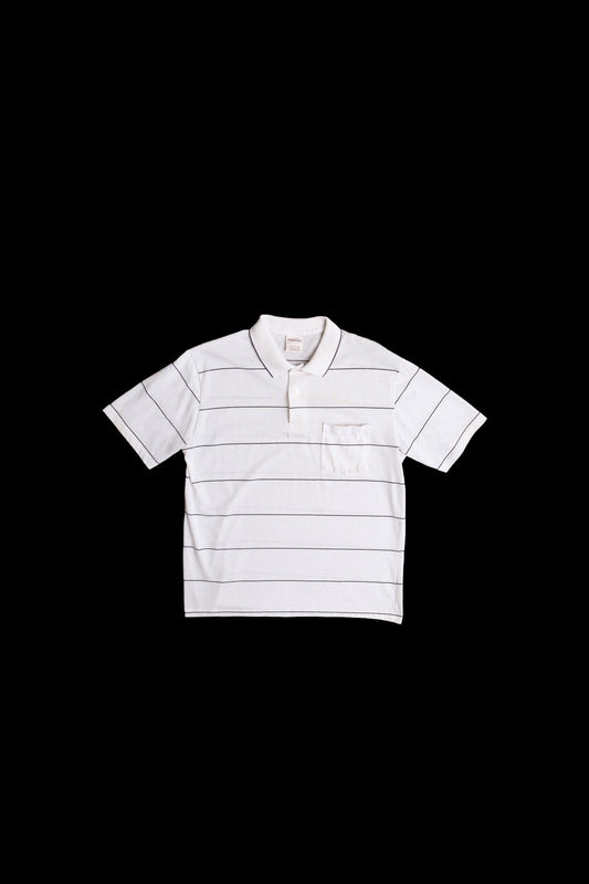 Polo golf tennis striped shirt white men 90's y2k windridge