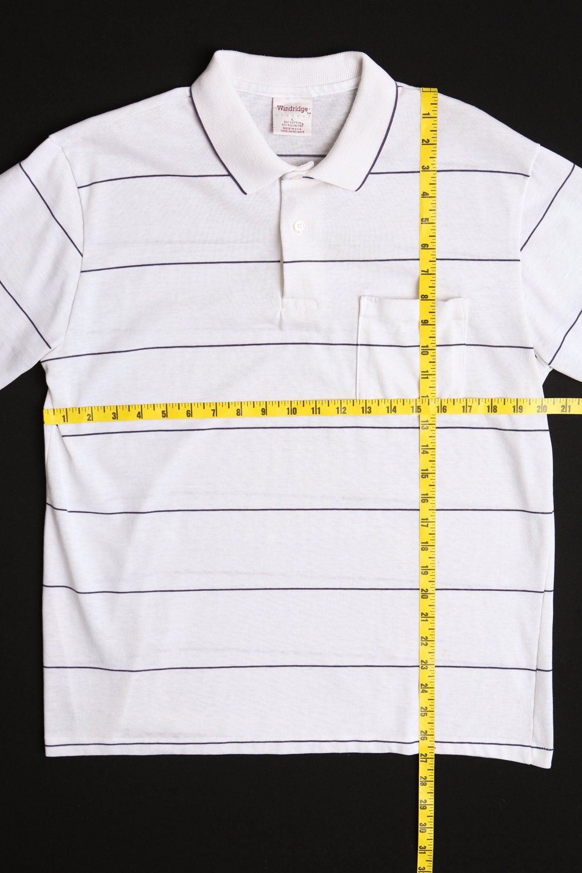 Polo golf tennis striped shirt white men 90's y2k windridge