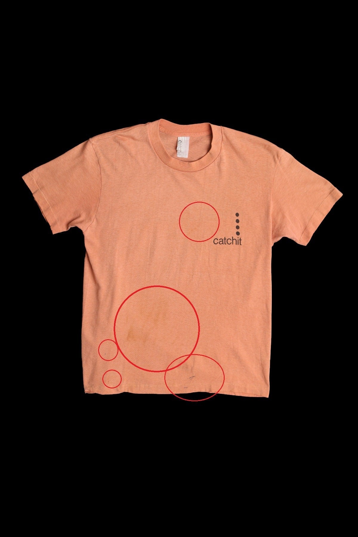 Vintage orange wave 90's surfing t-shirt catchit