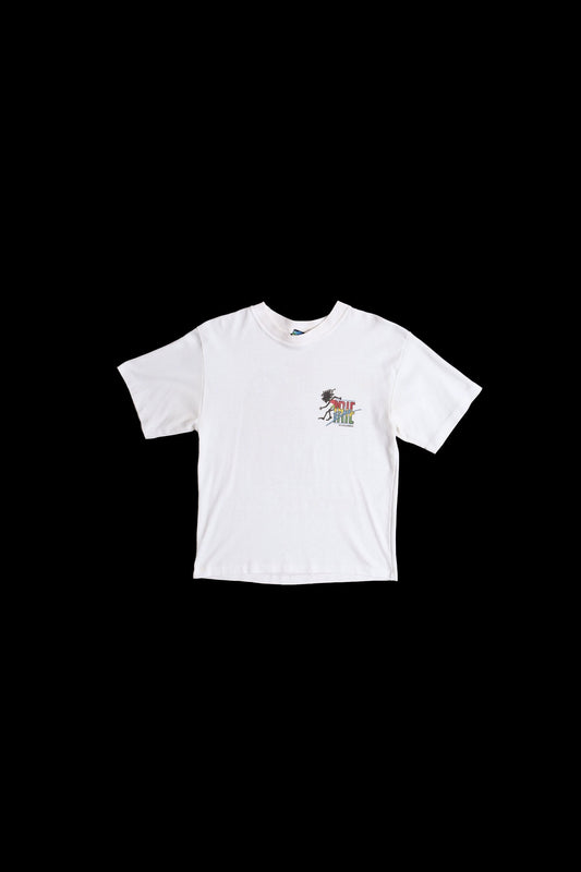 Bob marley vintage wake up and live irie blue music t-shirt white reggae fest 90's