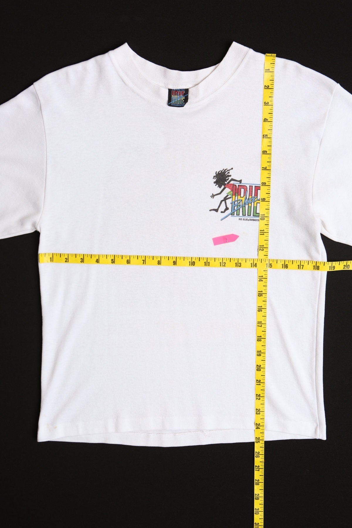 Bob marley vintage wake up and live irie blue music t-shirt white reggae fest 90's