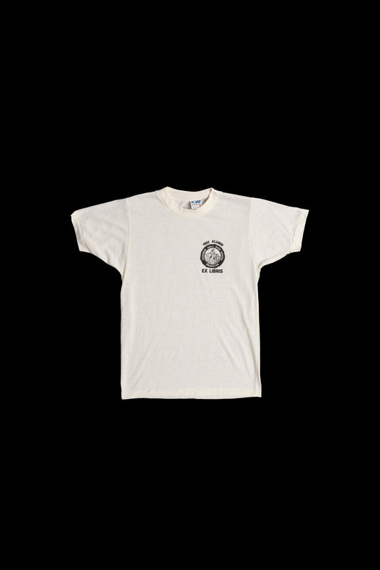 Vintage high school t-shirt brooklyn erasmus hall 1982 alumni beige 80's