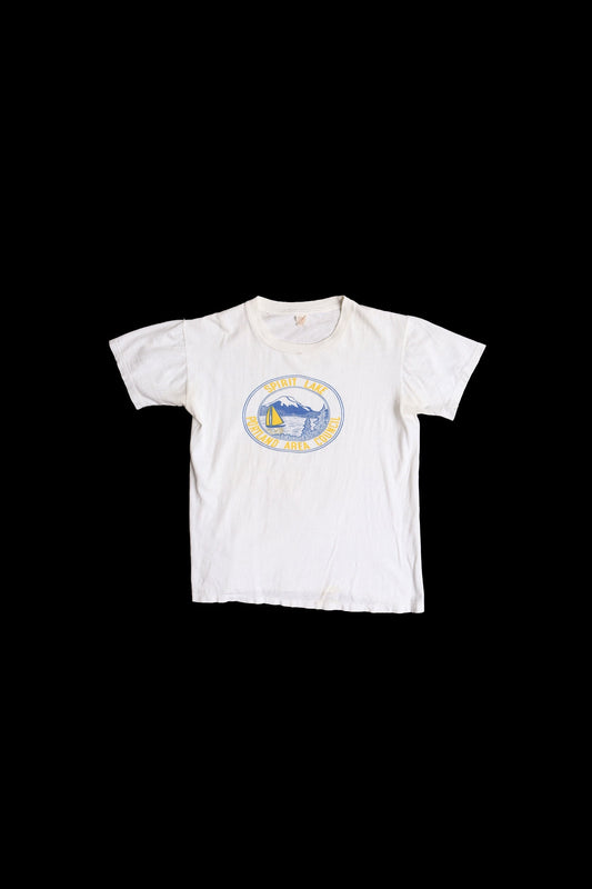 Vintage shirt white spirit lake area council 70's ビンテージ シャツ park hippie