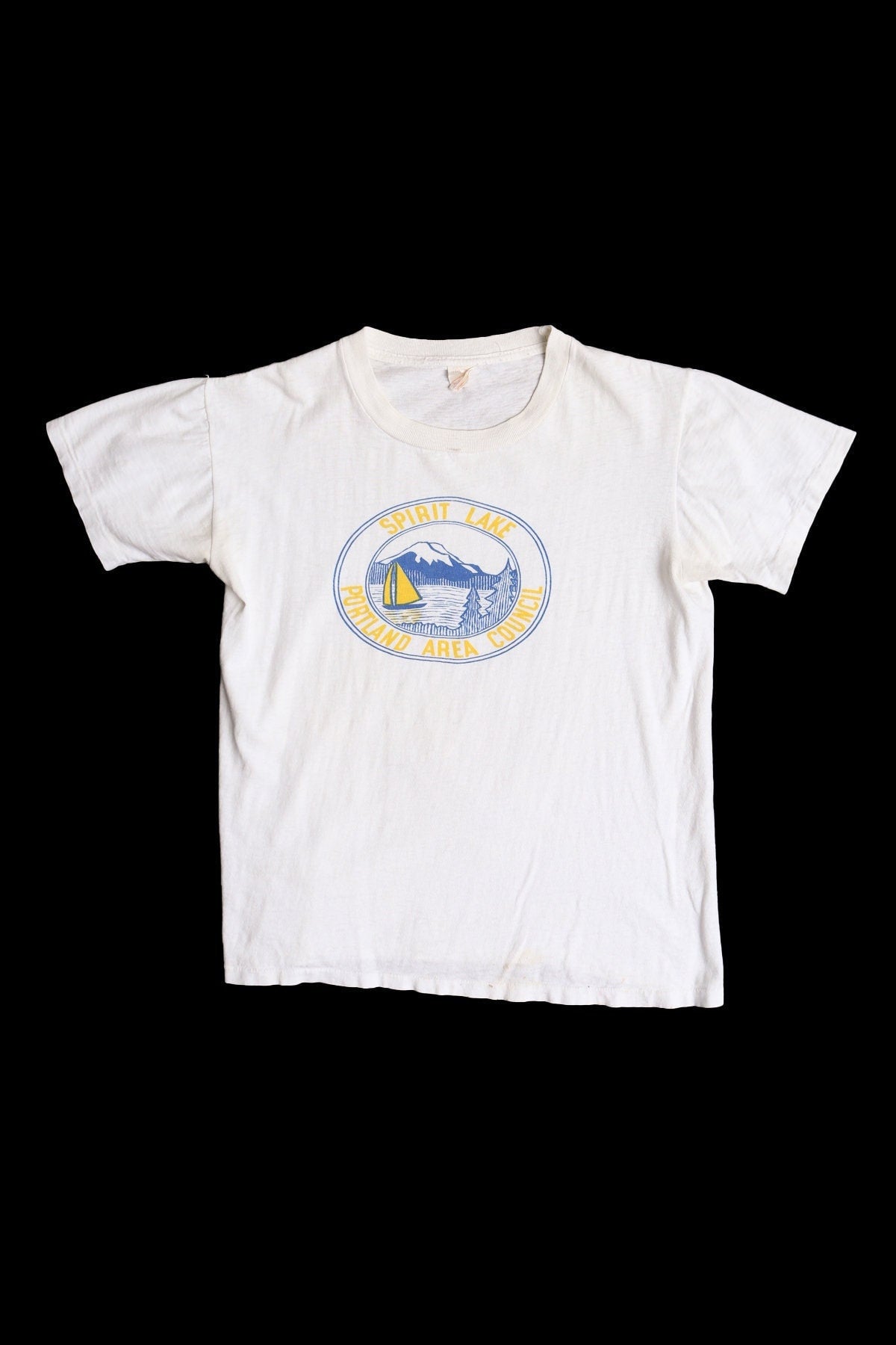 Vintage shirt white spirit lake area council 70's ビンテージ シャツ park hippie