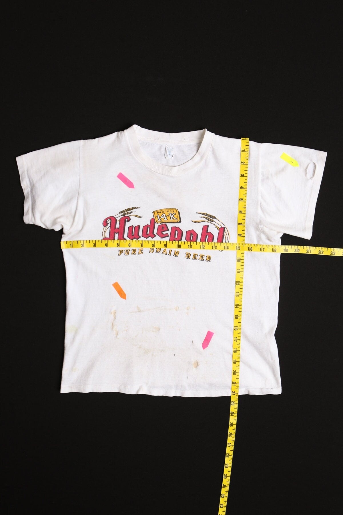 Vintage Graphic T-shirt with German Beer Dudepohl - Estimated Era 1970's - 1980's