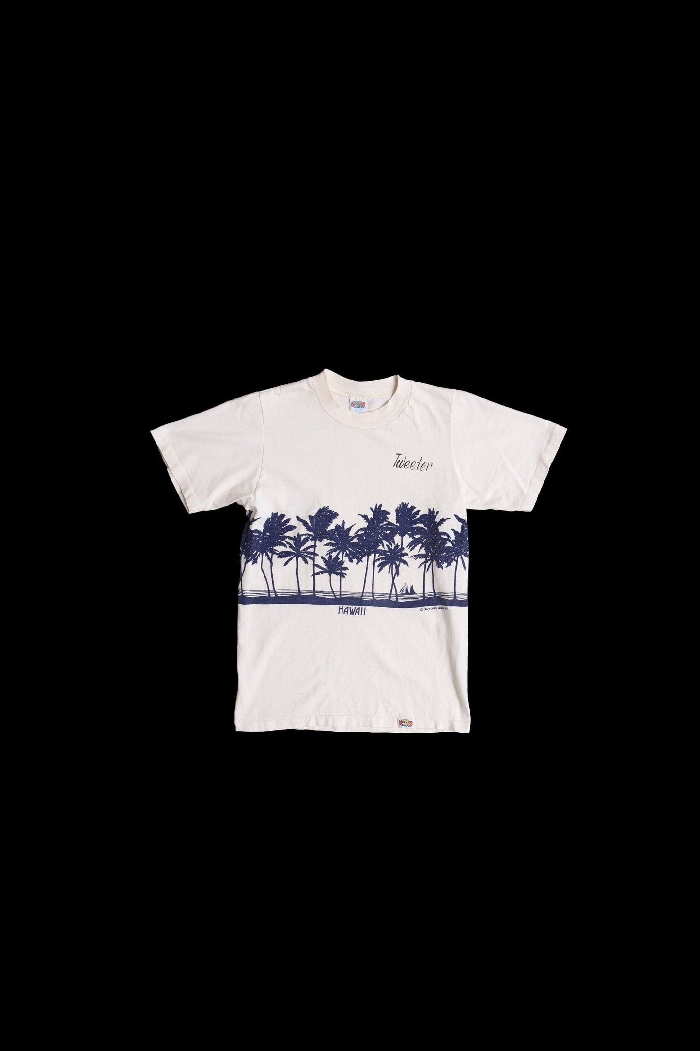 Vintage Surfing Graphic T-shirt by Crazy Shirt - Estimated Era 1980's - 1990's