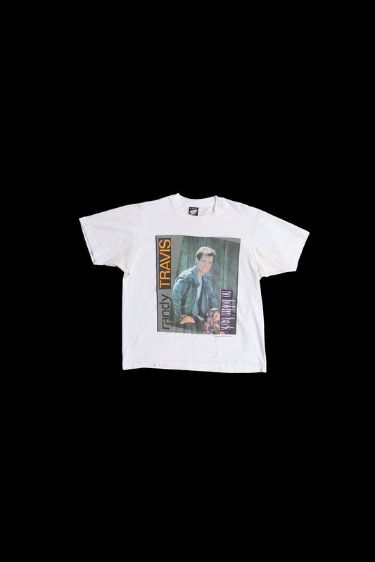 Vintage Randy Travis White Graphic T-shirt