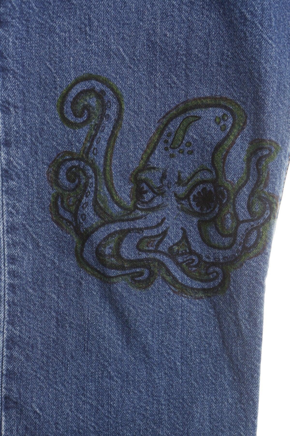 501 c levi jeans denim pants art graffiti hand drawn blue y2k 32 waist