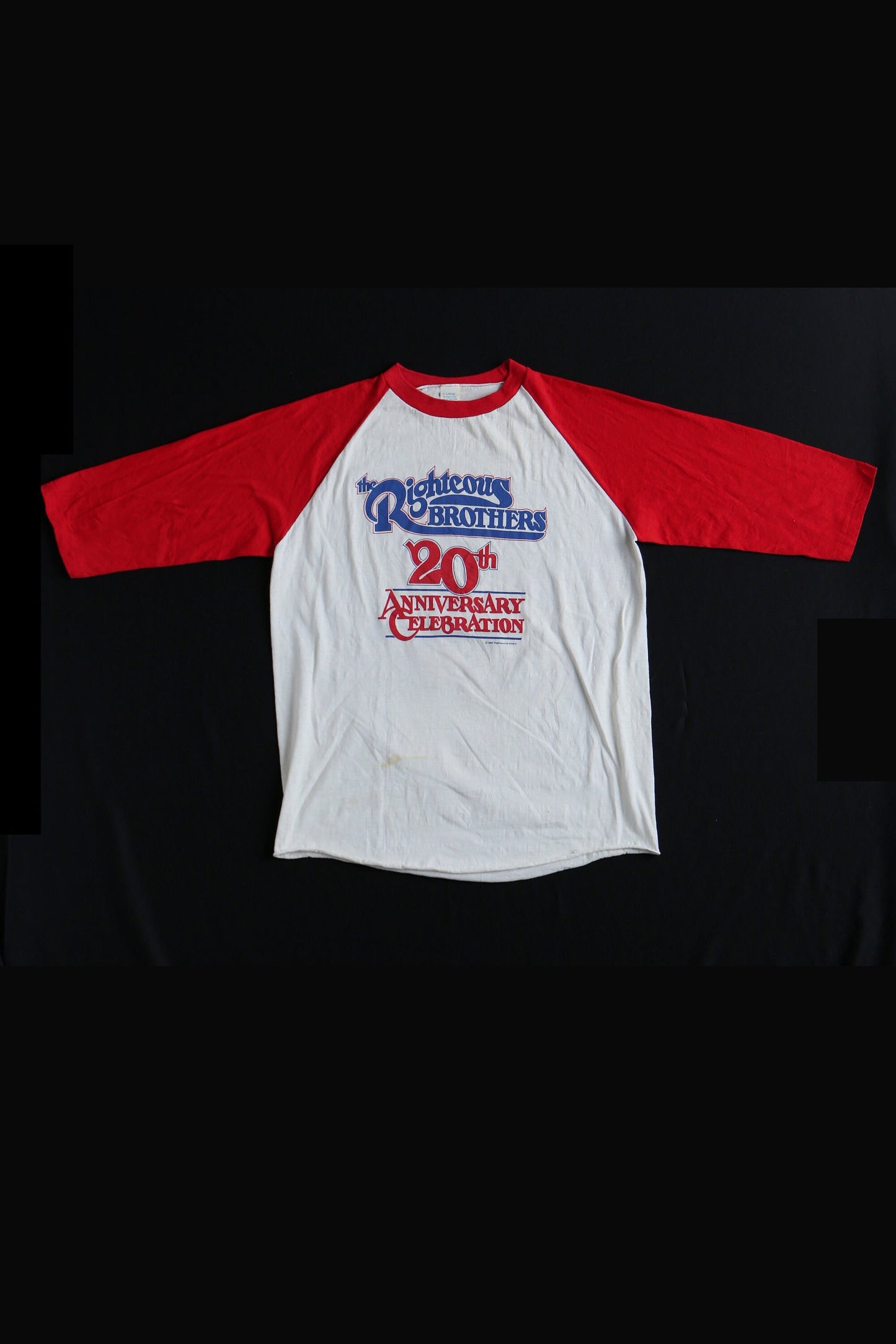 1982 vintage graphic rock band the righteous brothers 20th anniversary