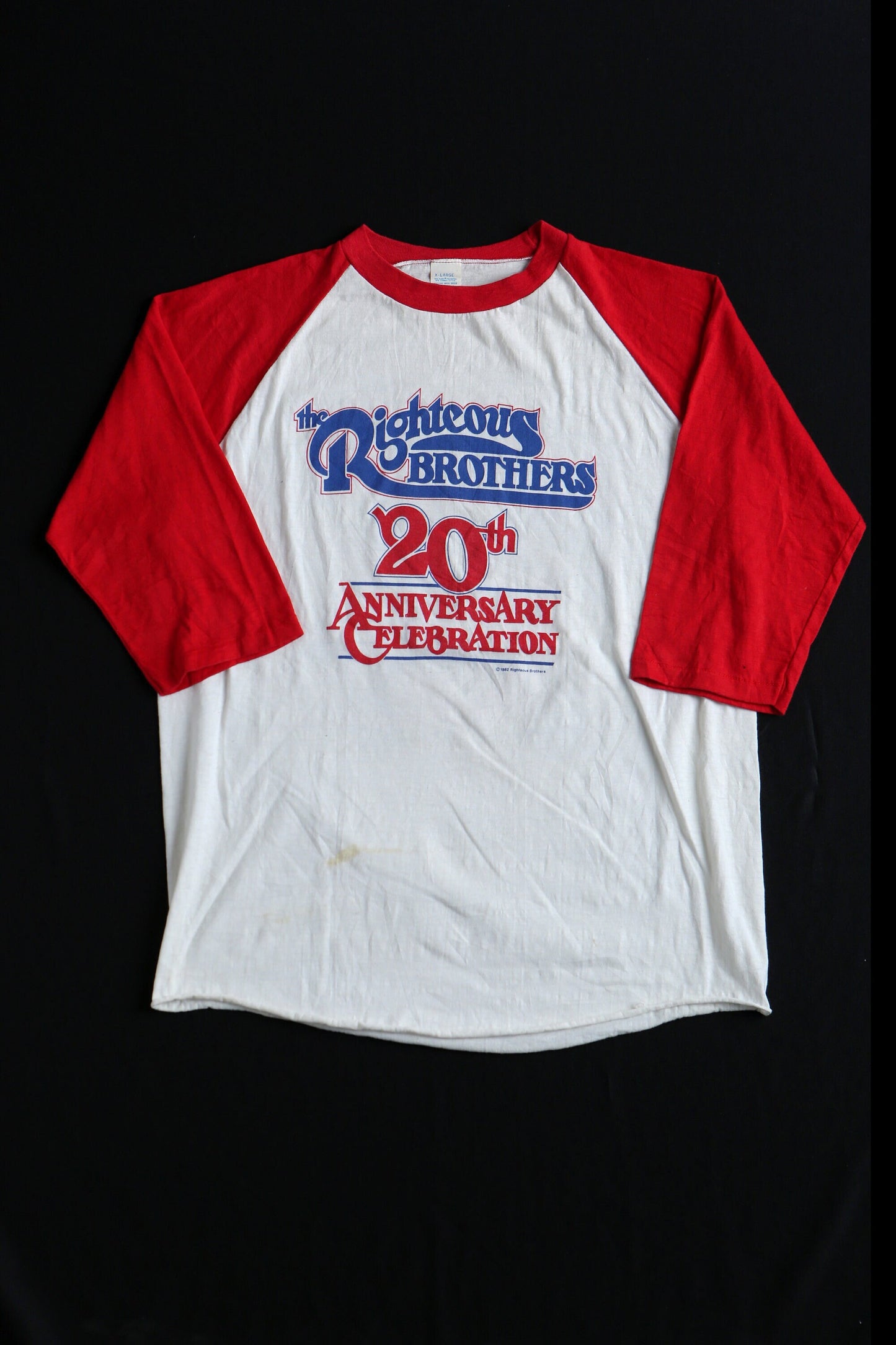 1982 vintage graphic rock band the righteous brothers 20th anniversary