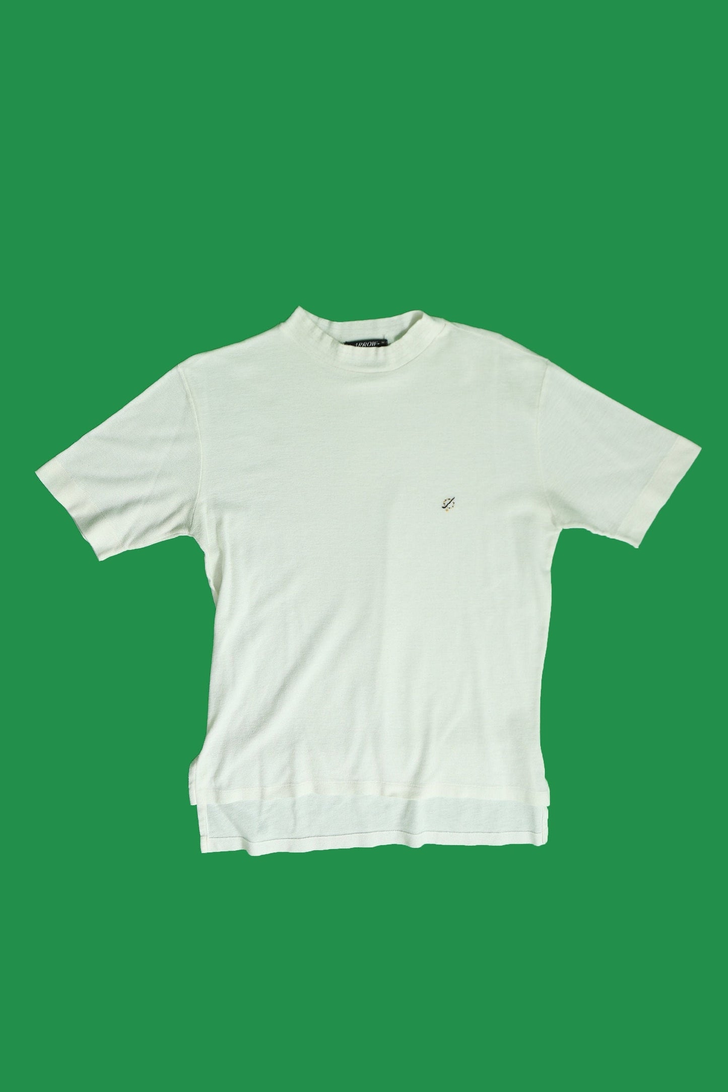 60's 50's white solid t-shirt vintage casual arrow label made in usa