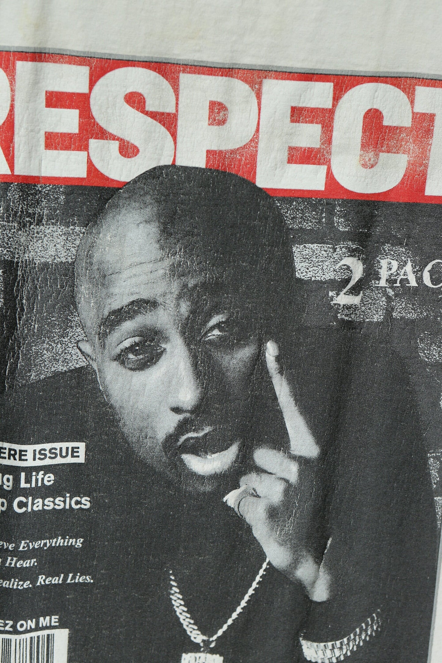 2 pac respect hip hop classics graphic tank top t-shirt white all eyez on me xl pro club label heavy weight