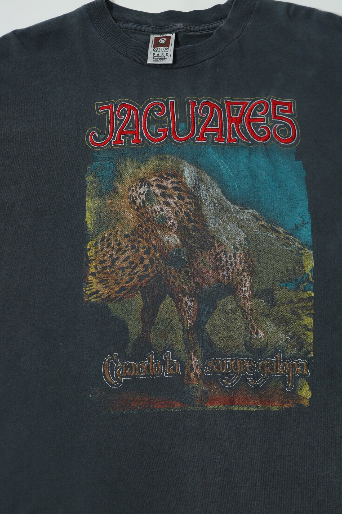 Jaguares rock t-shirt mexican band cuando la sangre galopa vintage xl