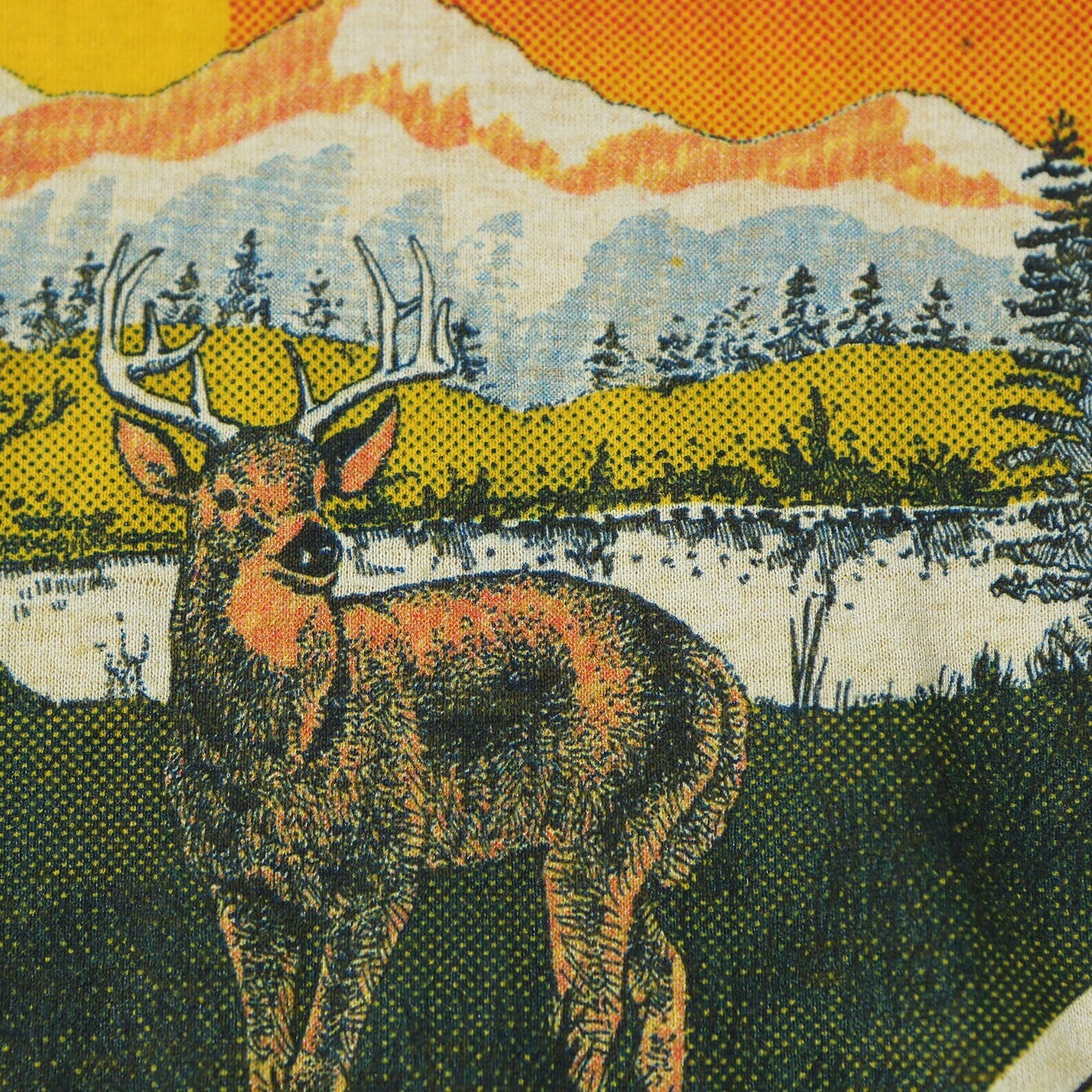 Utah vintage t-shirt yellow nature deer 70's graphic mountains