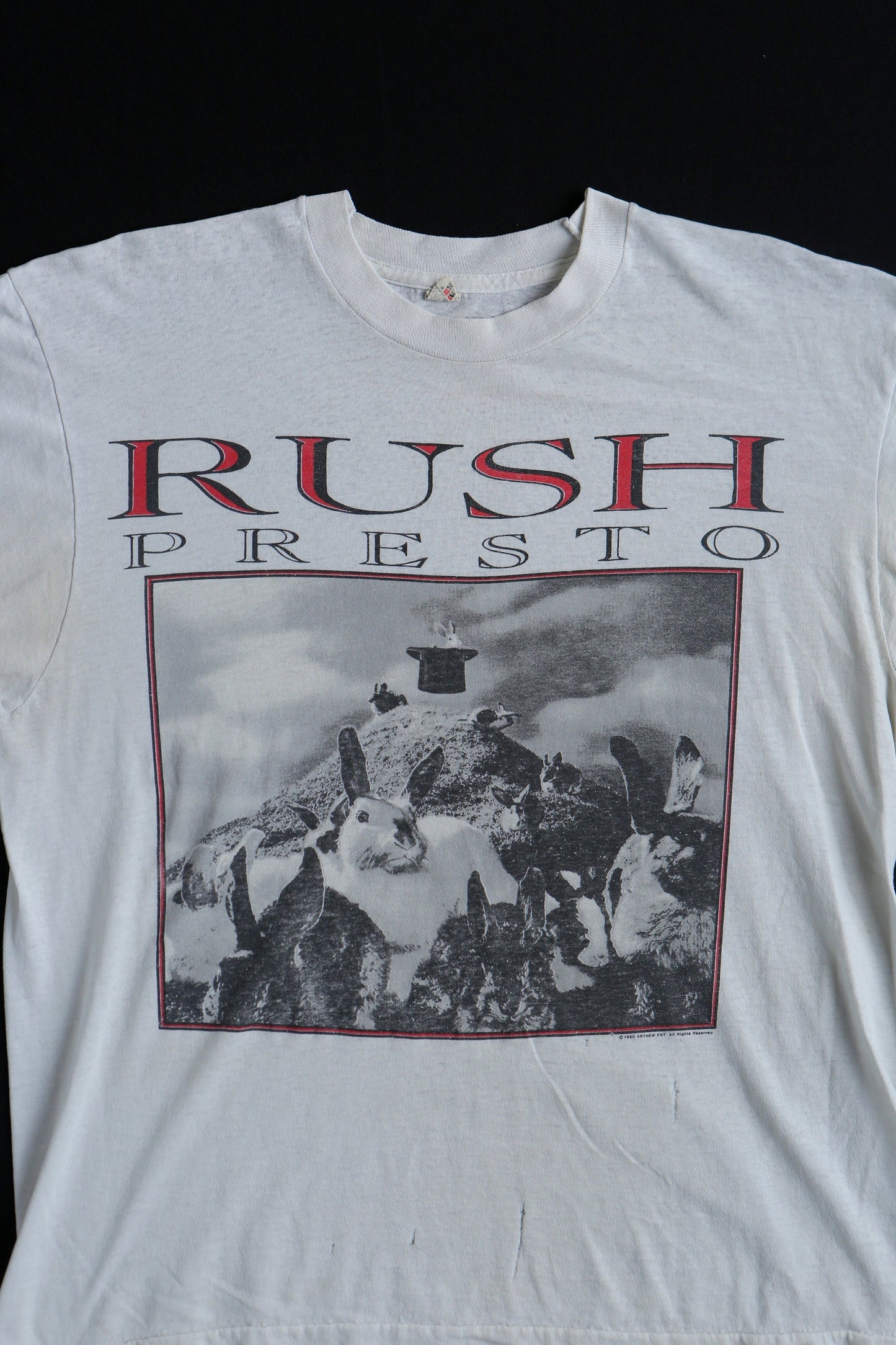 Rush vintage t-shirt 1990 presto rabbits magic hat