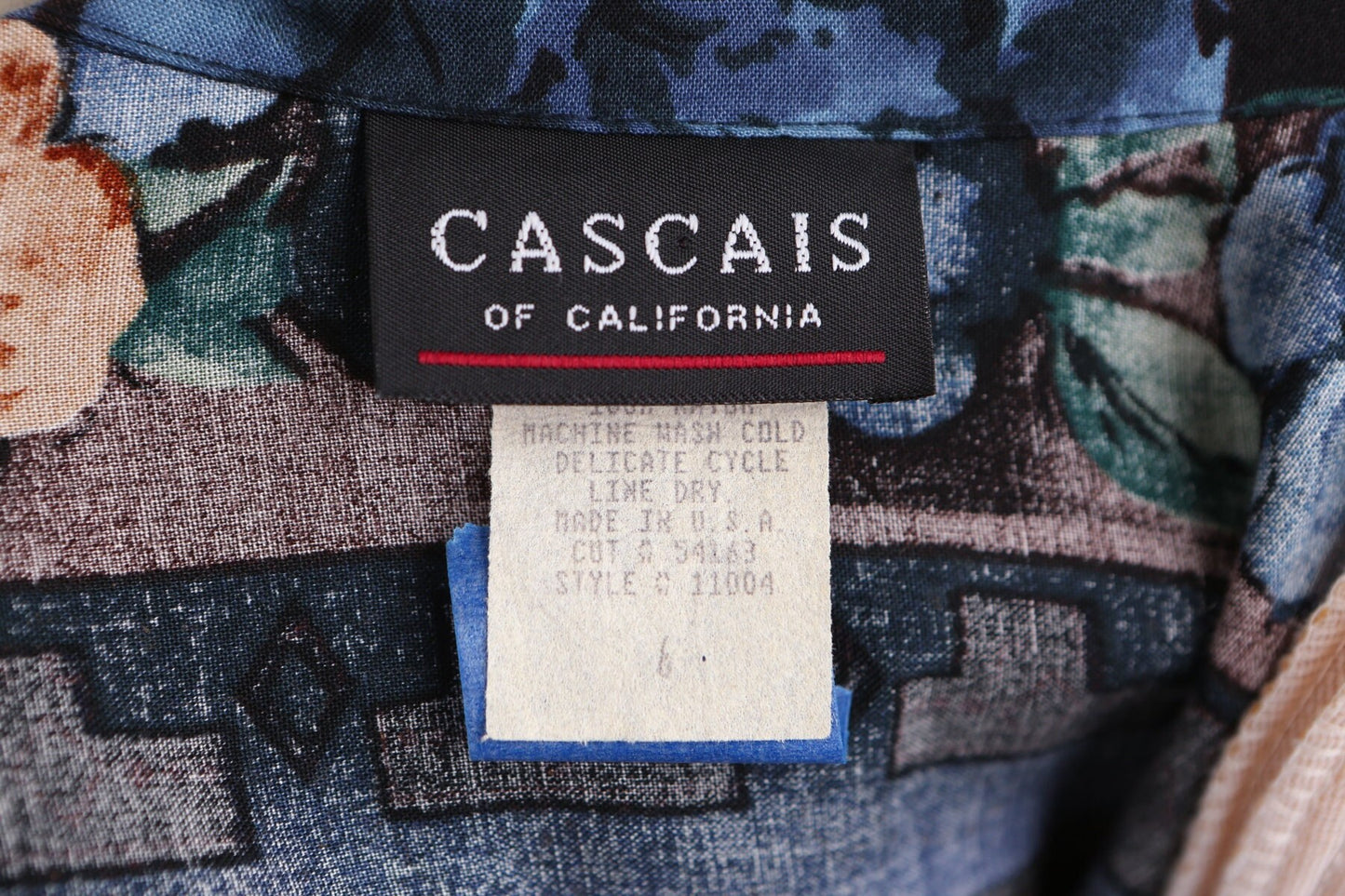 Vintage dress women casual summer black blue floral print button clousure rayon