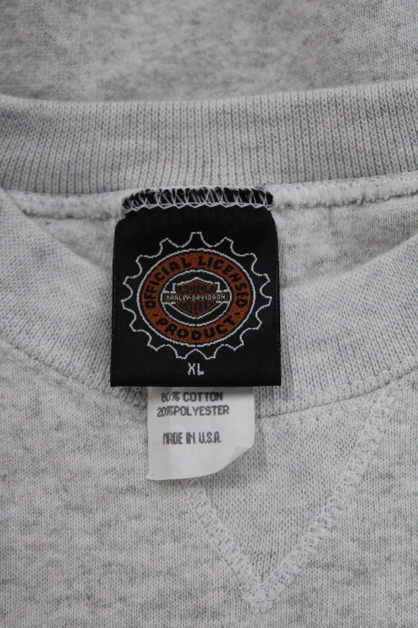 Harley davidson vintage sweatshirt biker motorcycle sparkplug print xl made in usa