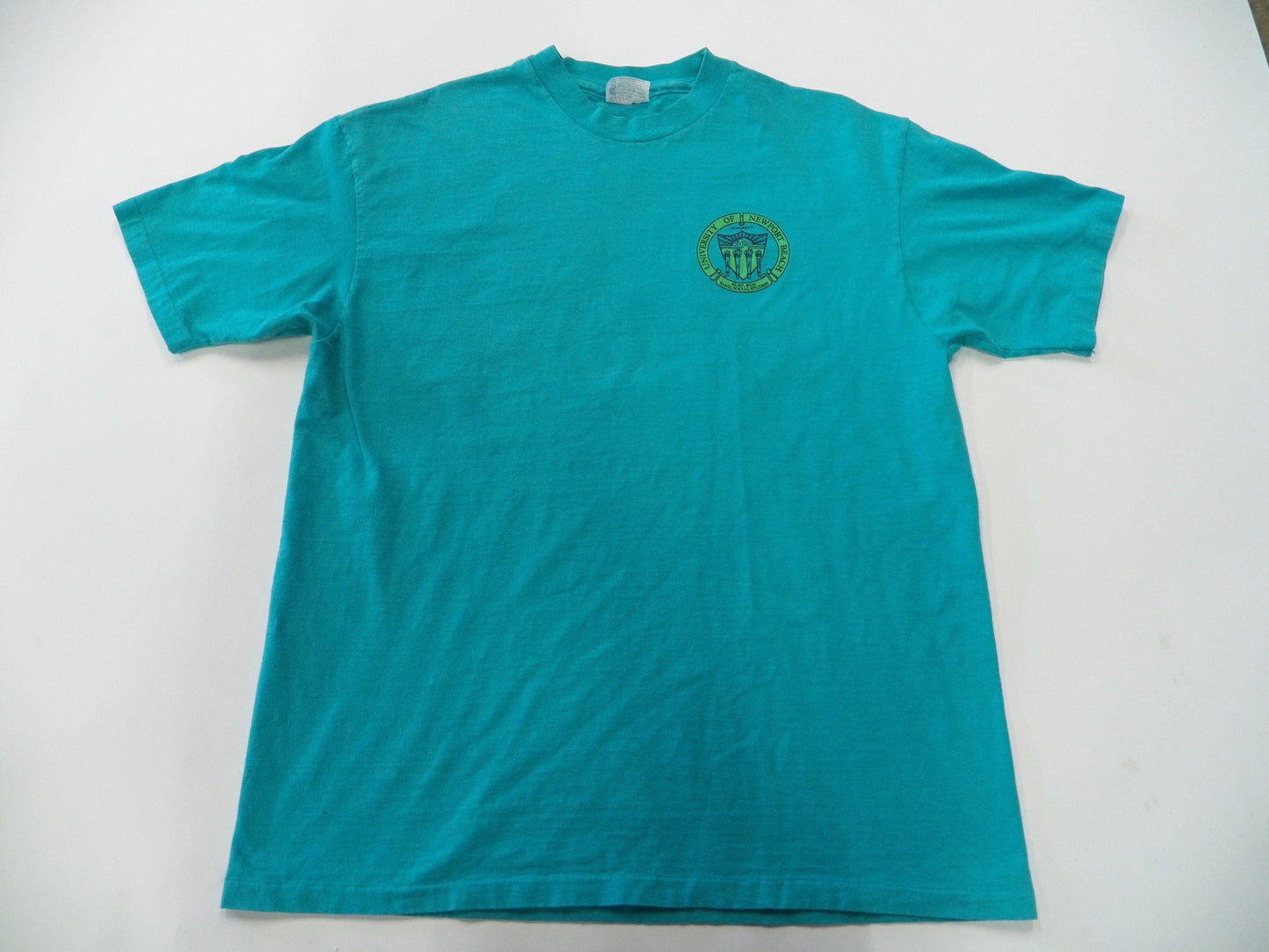 Vintage surfing staff university newport beach mcmlxxxvi hanes label cotton made in usa