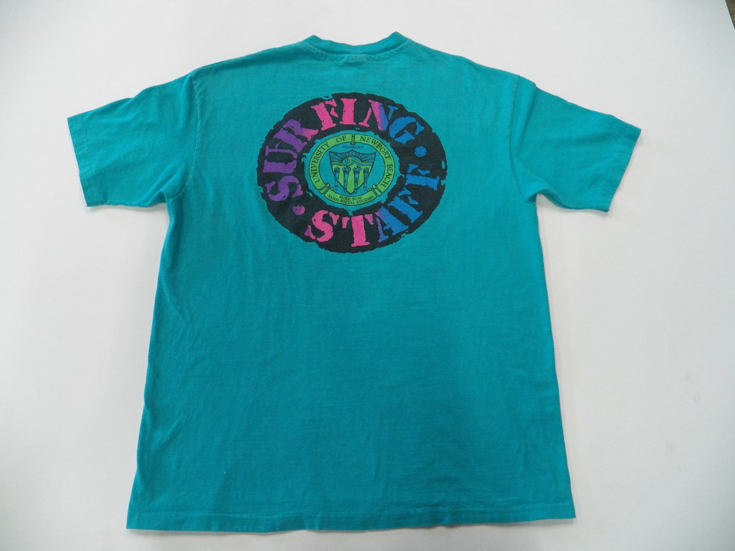 Vintage surfing staff university newport beach mcmlxxxvi hanes label cotton made in usa