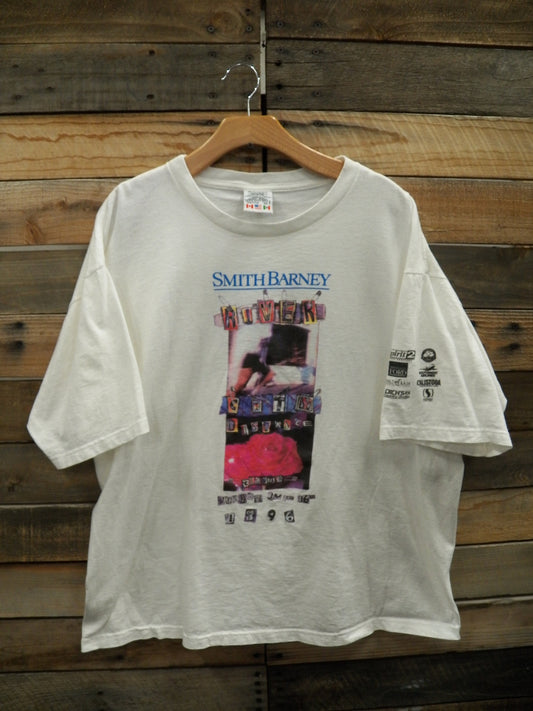 Smith barney adidas 1996 river city classic vintage t-shirt white made in usa rn 88387 ash s-96