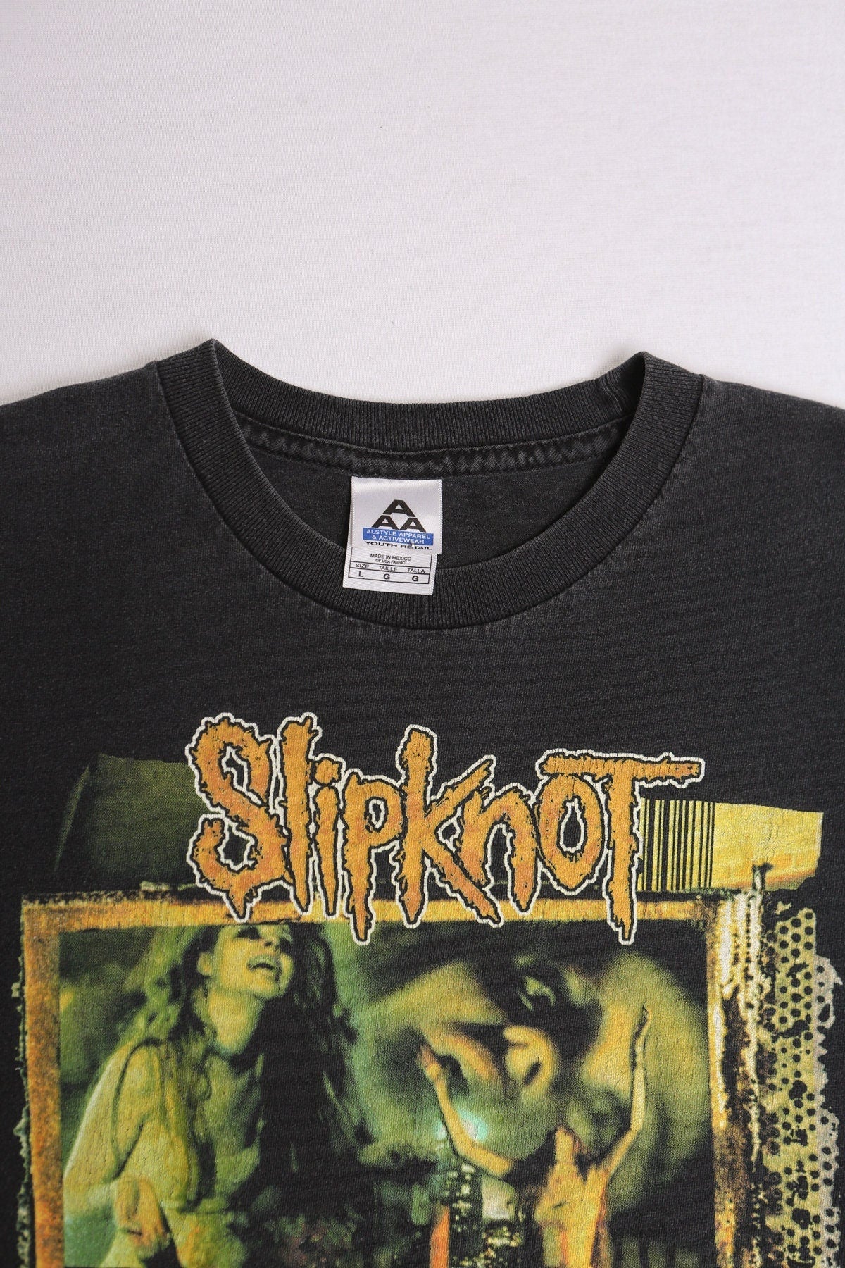 Vintage slipknot rock t-shirt black band large