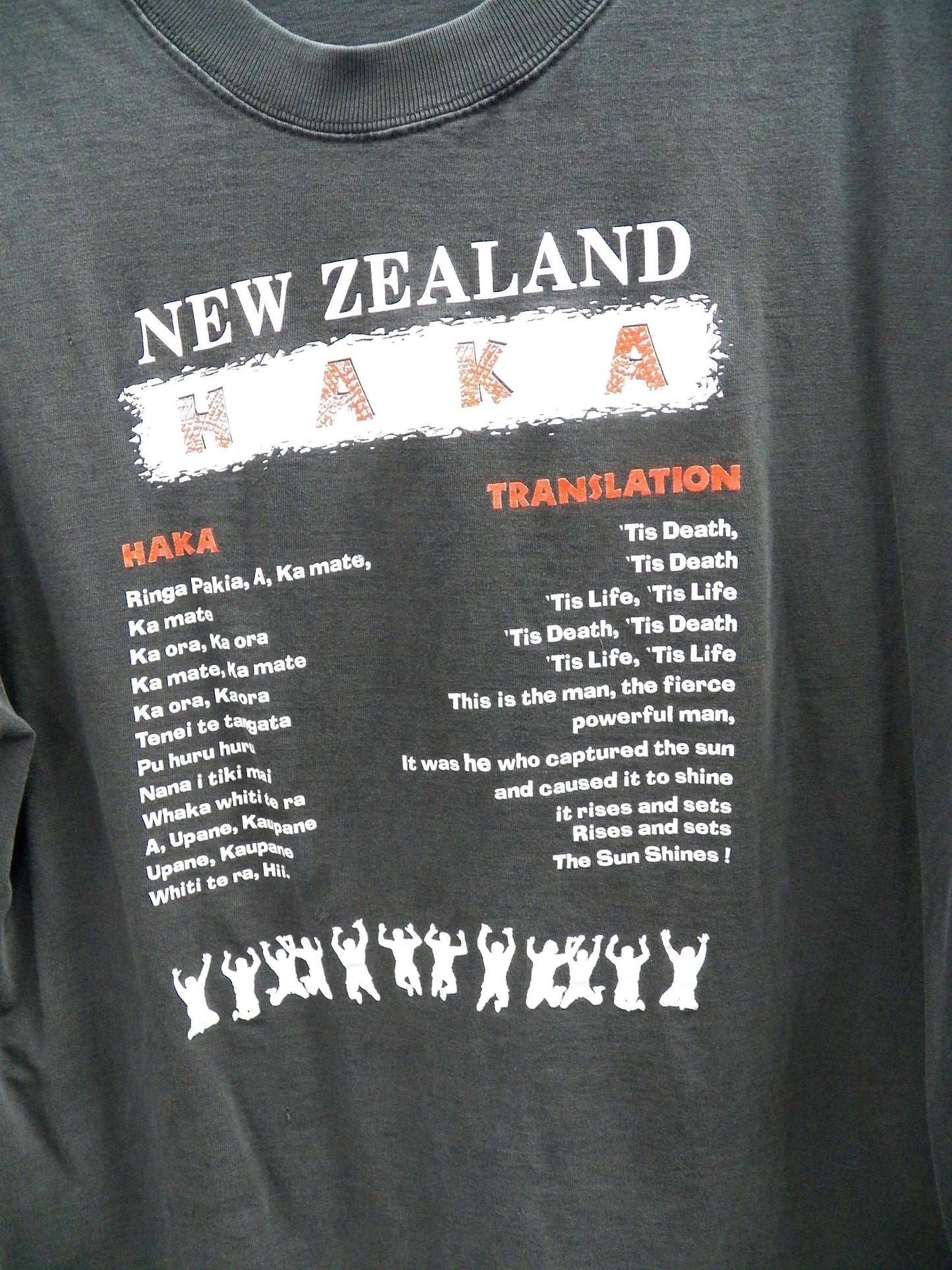 New zealand haka black t-shirt vintage haka translation