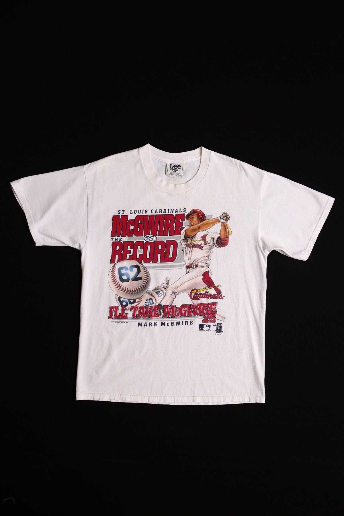 Cardinals mark mcgwire st luis 25 baseball t-shirt graphic