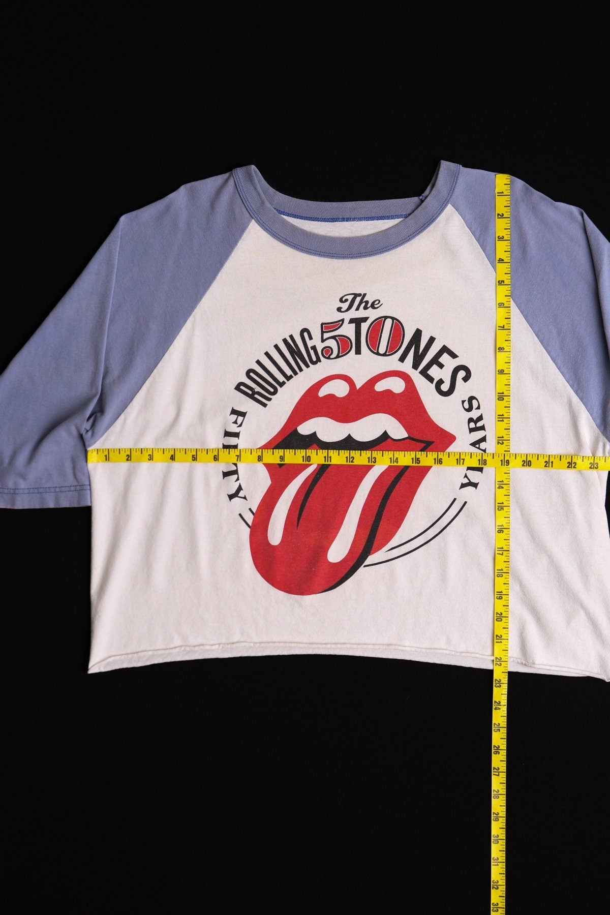 Vintage rolling stones graphic shirt baseball cropped 50 years