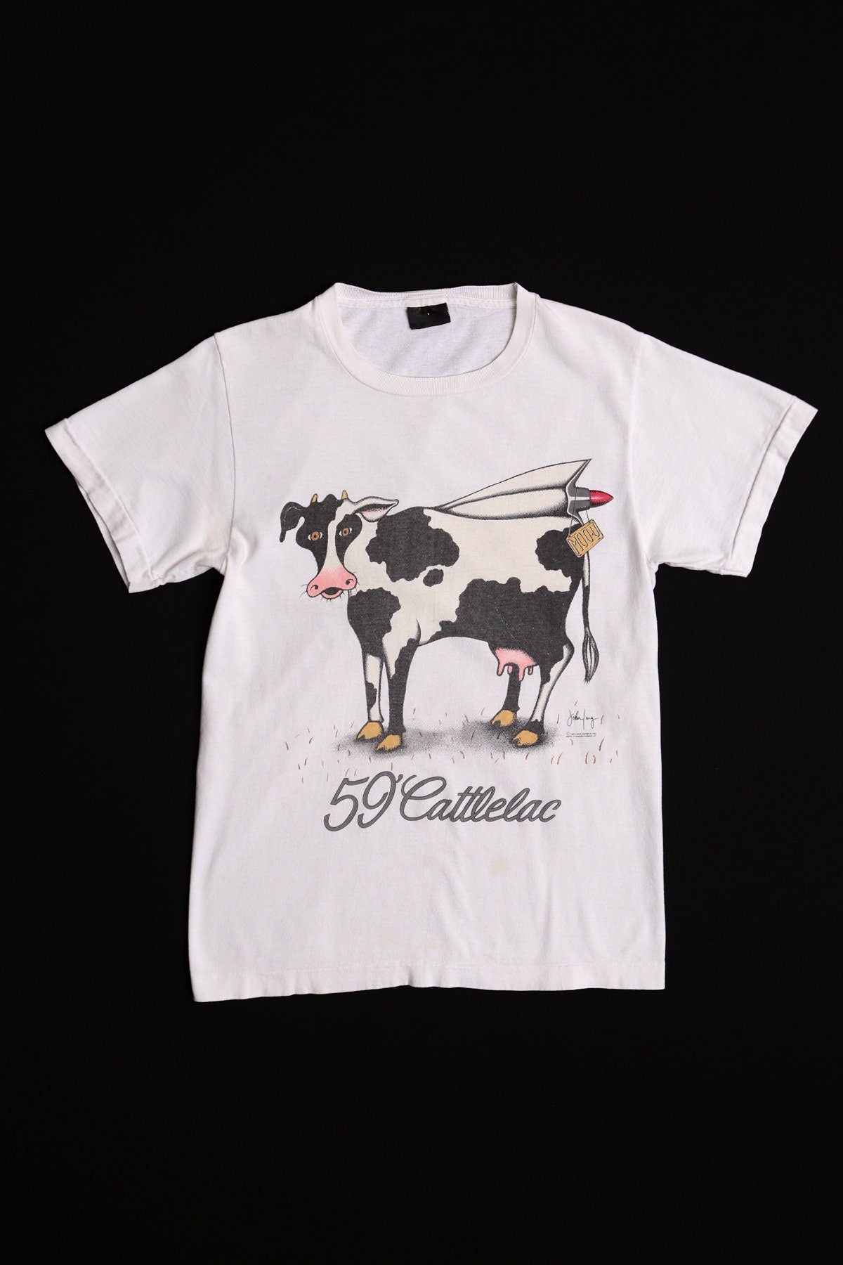 Vintage cow cadallic cattlelac 59 t-shirt cattle graphic