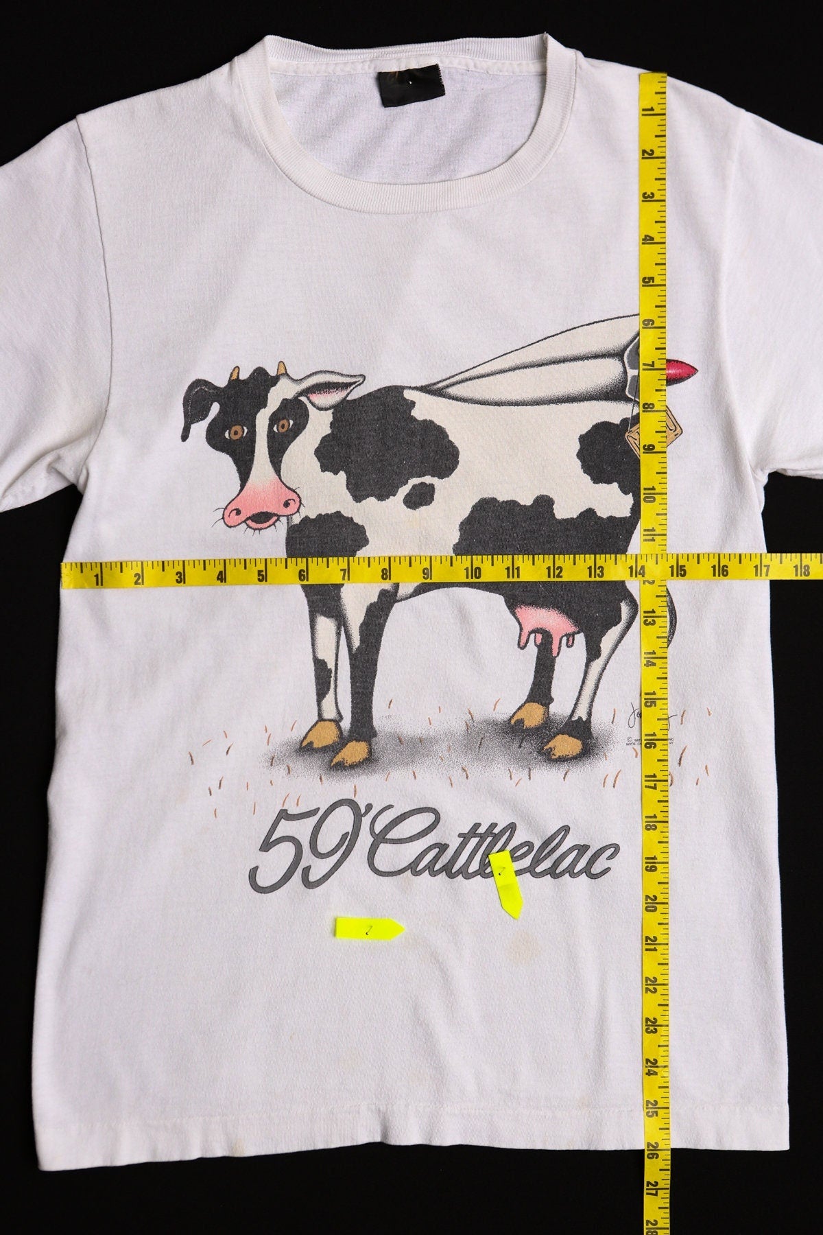 Vintage cow cadallic cattlelac 59 t-shirt cattle graphic