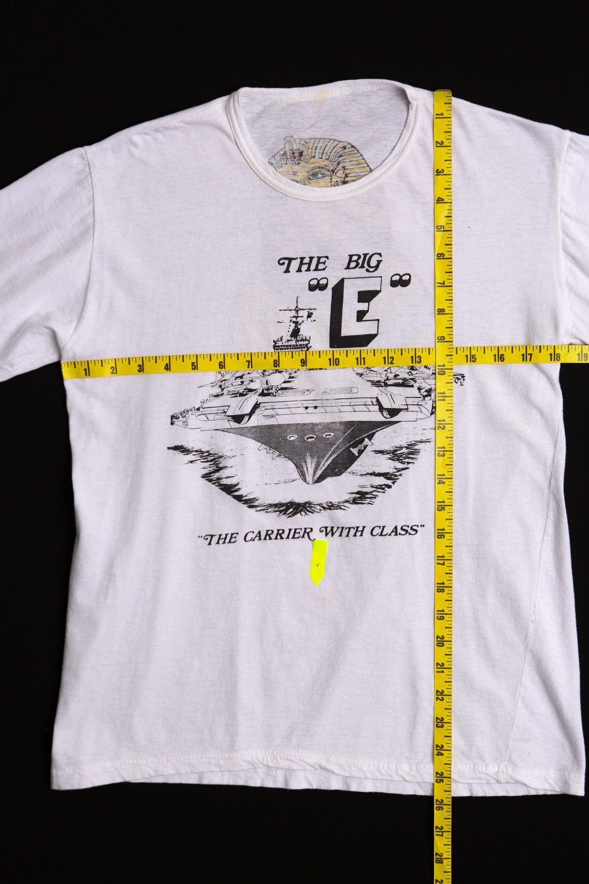 Vintage military t-shirt white carries suez canal shirt i did the ditch egypt red sea the big e 70's