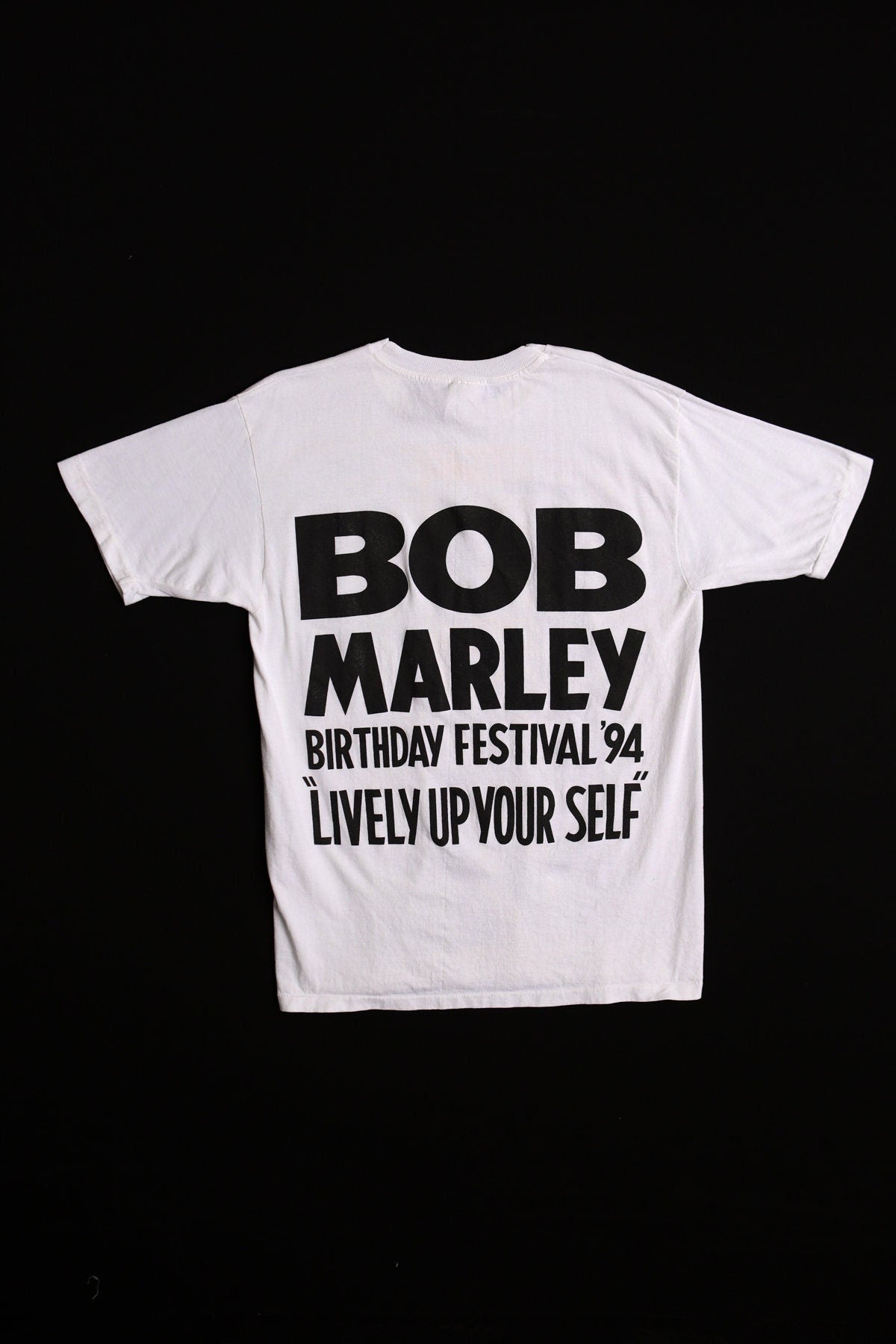 Vintage bob marley 90's concert long beach arena birthday festival 1994 lively up yourself white reggae fest xl