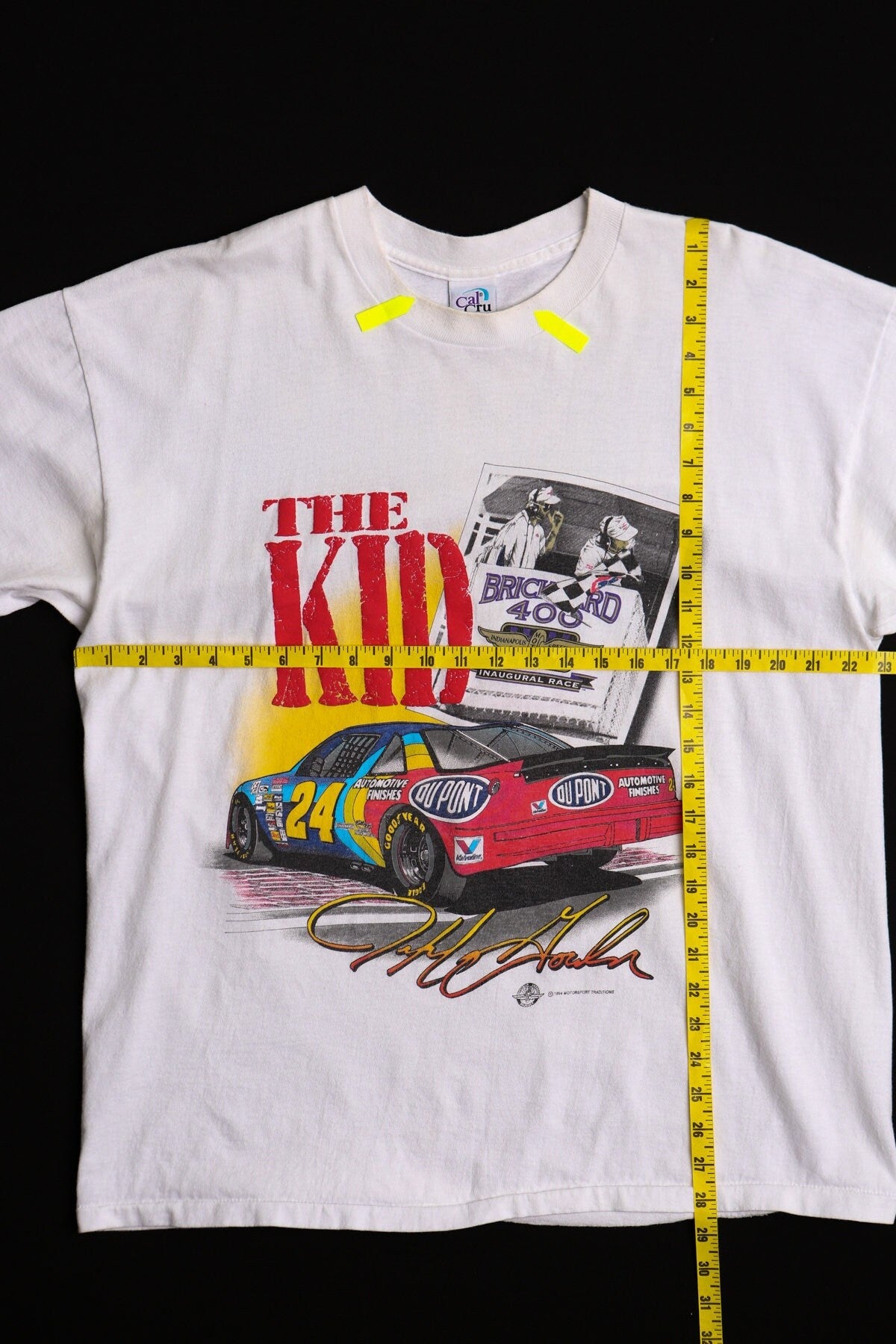 Nascar vintage white shirt inaugural brickyard 400 the kid t-shirt graphic racing