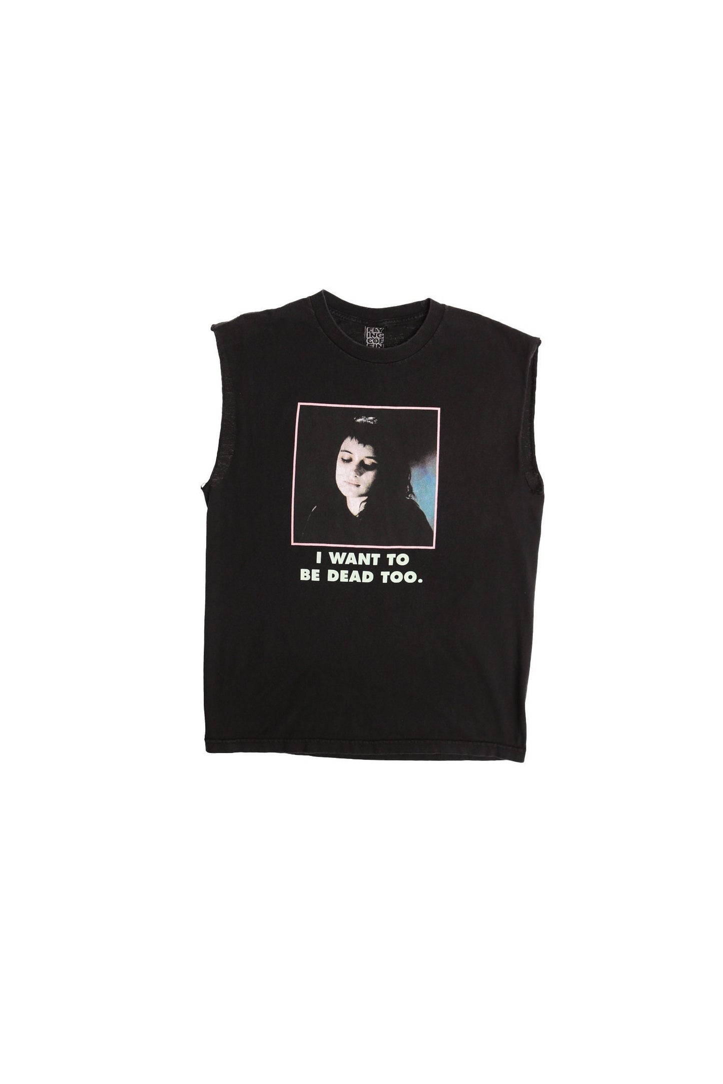 Vintage movie i want to be dead too graphic tank top black sleeveless shirt t-shirt