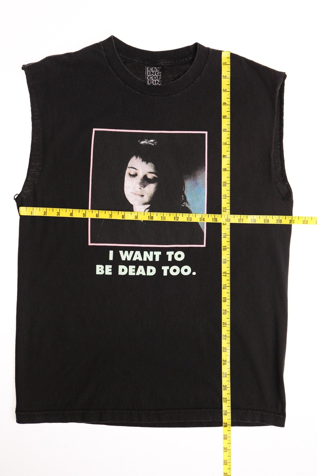 Vintage movie i want to be dead too graphic tank top black sleeveless shirt t-shirt