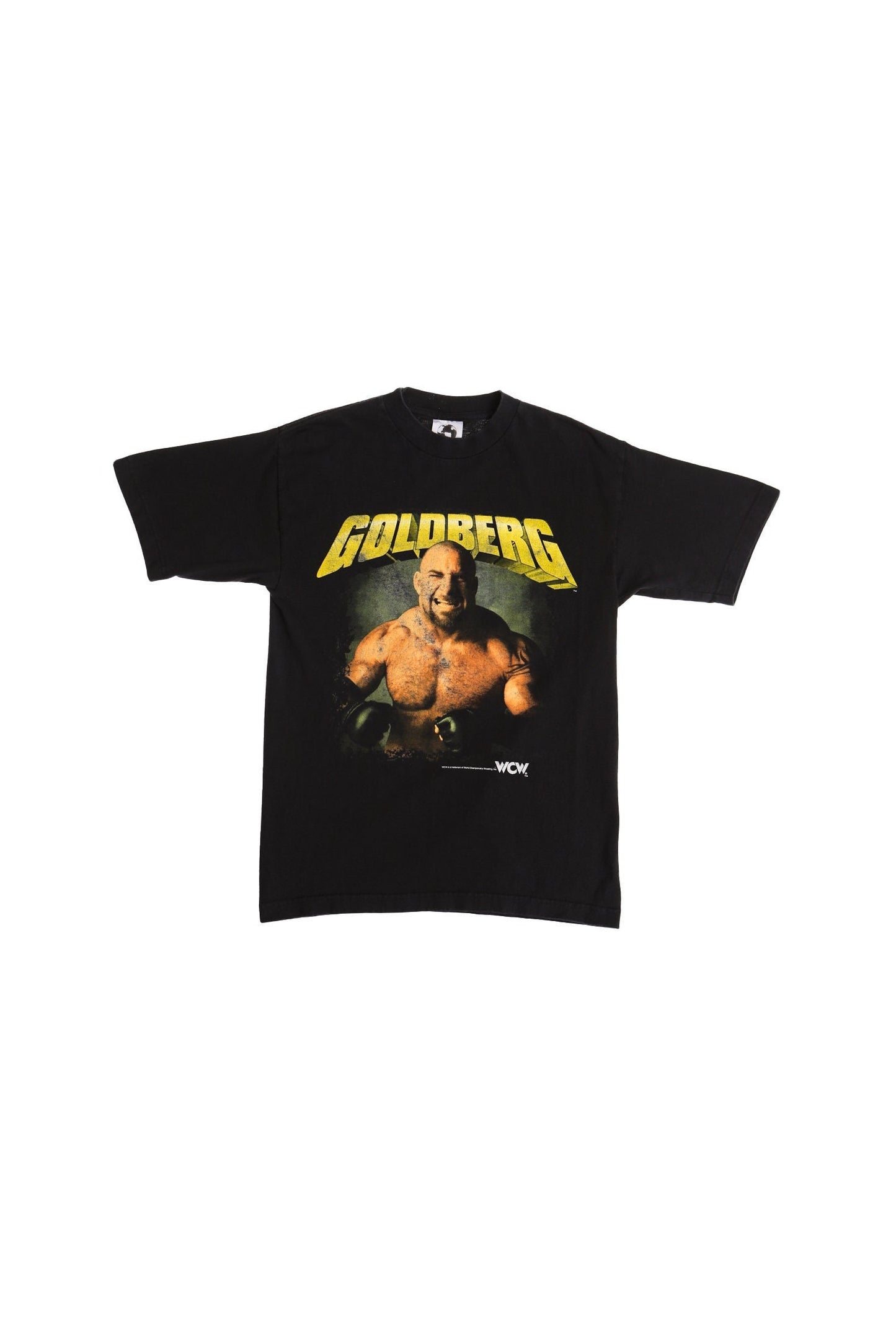 Goldberg wcw 90's wrestling shirt black vintage the planet inc medium